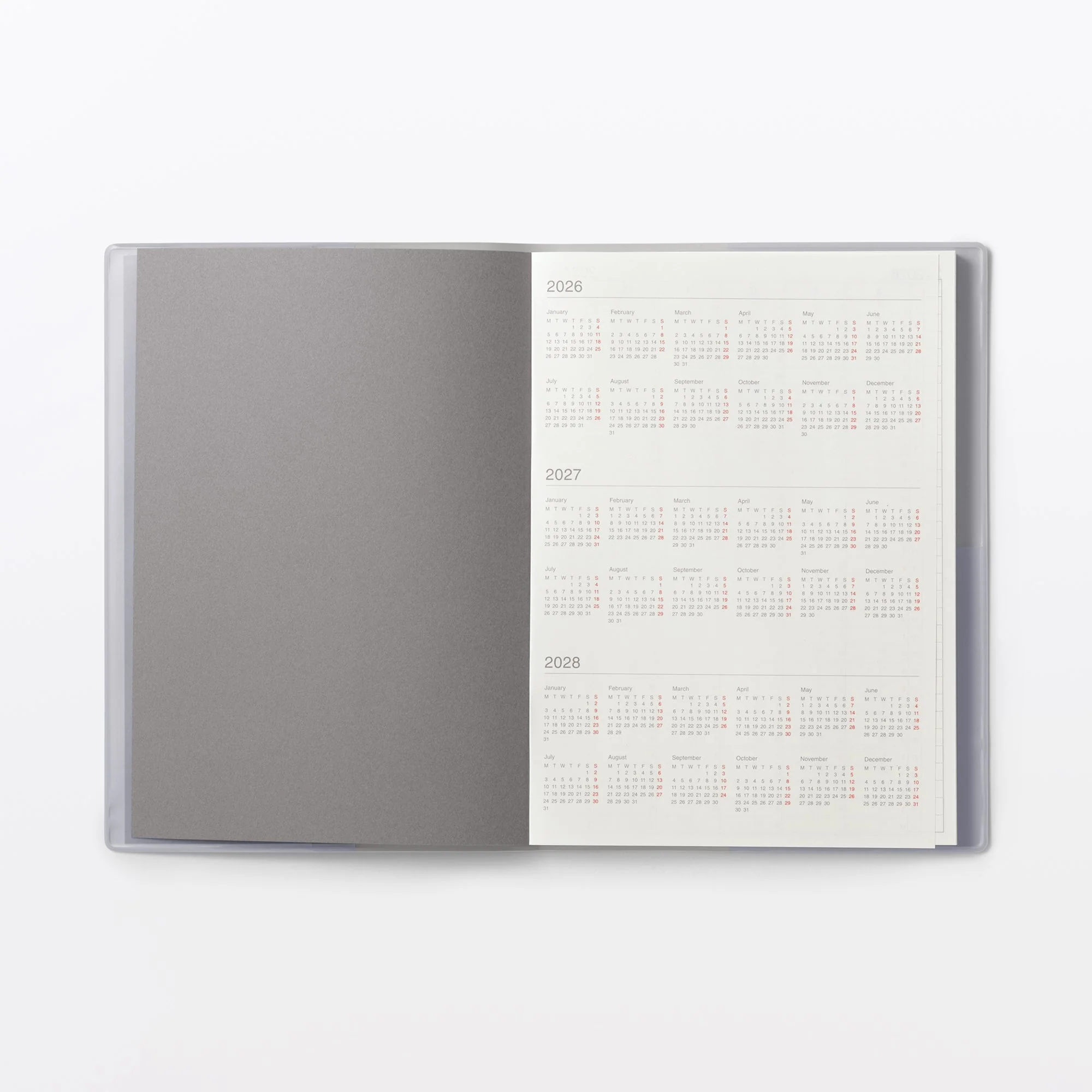 A5 No Holiday Monthly/Weekly Planner From Aug. 2026 - Mon. Start - Image 4