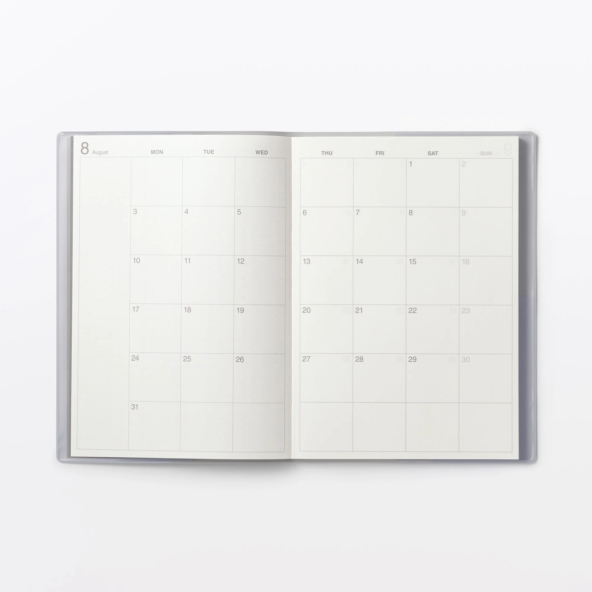 A5 No Holiday Monthly/Weekly Planner From Aug. 2026 - Mon. Start - Image 6