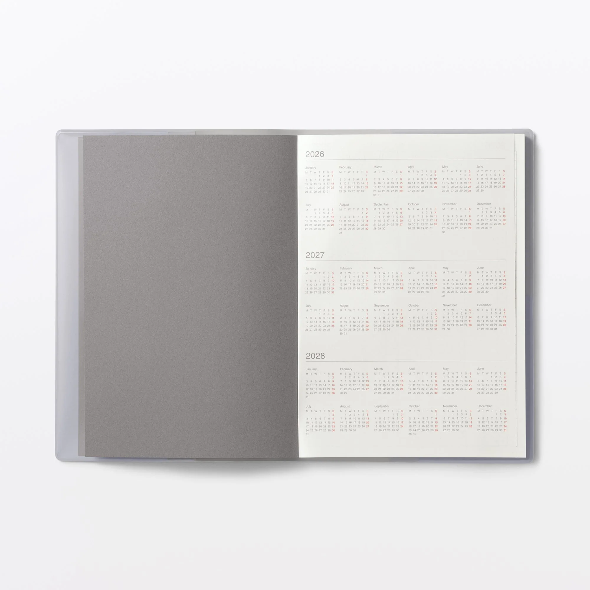 B6 No Holiday Monthly/Weekly Planner From Aug. 2026 - Mon. Start - Image 4