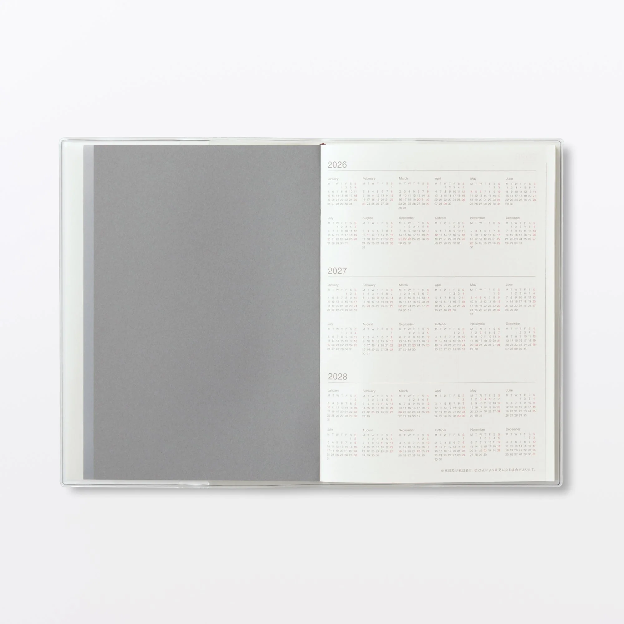 B6 Vertical Monthly/Weekly Planner From Aug. 2026 - Mon. Start - Image 4