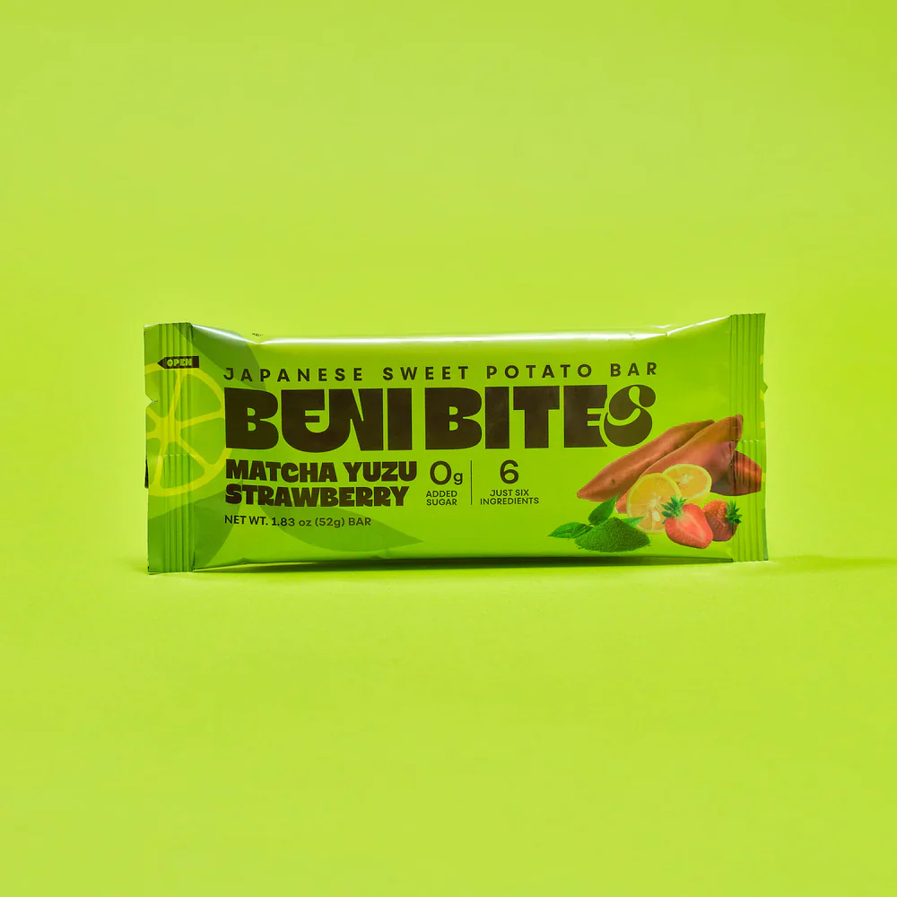 BENI BITES Sweet Potato Energy Bar - Matcha Yuzu Strawberry - Image 3