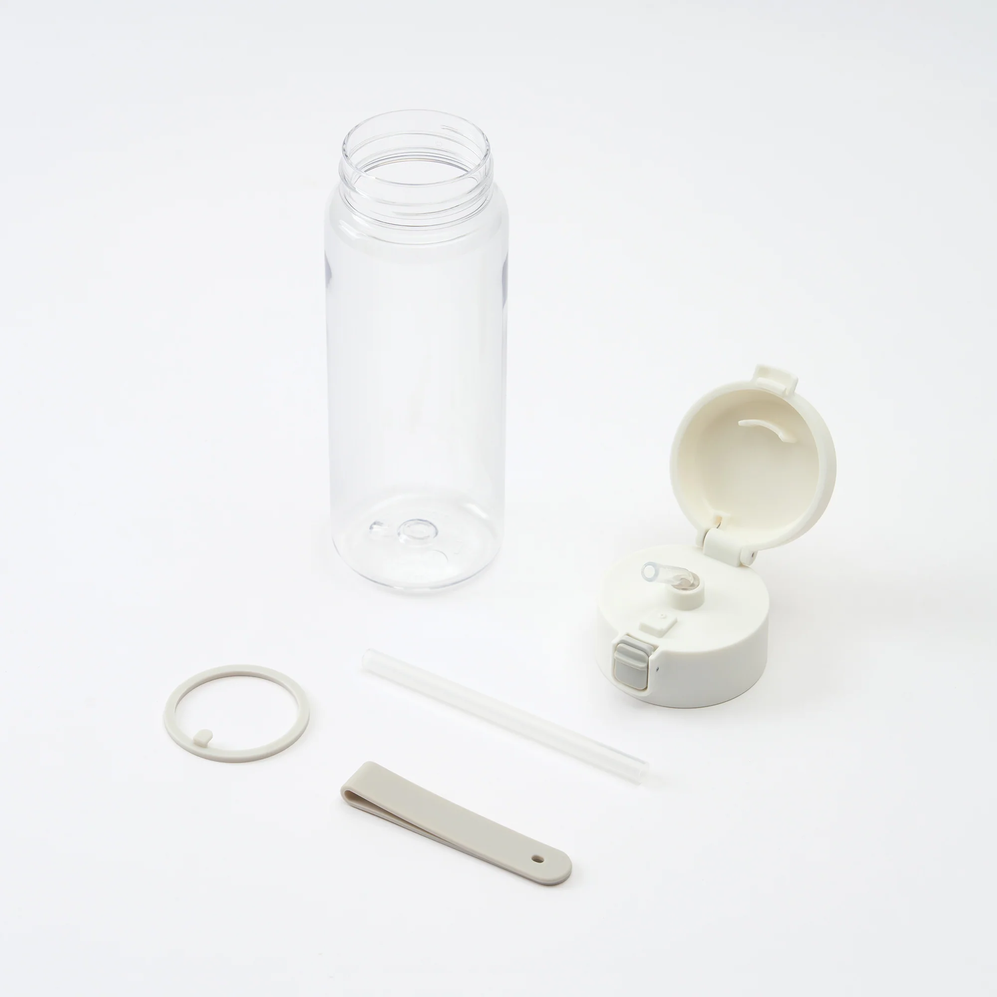 Clear Water Bottle with Straw (18.6 fl oz) - Image 10