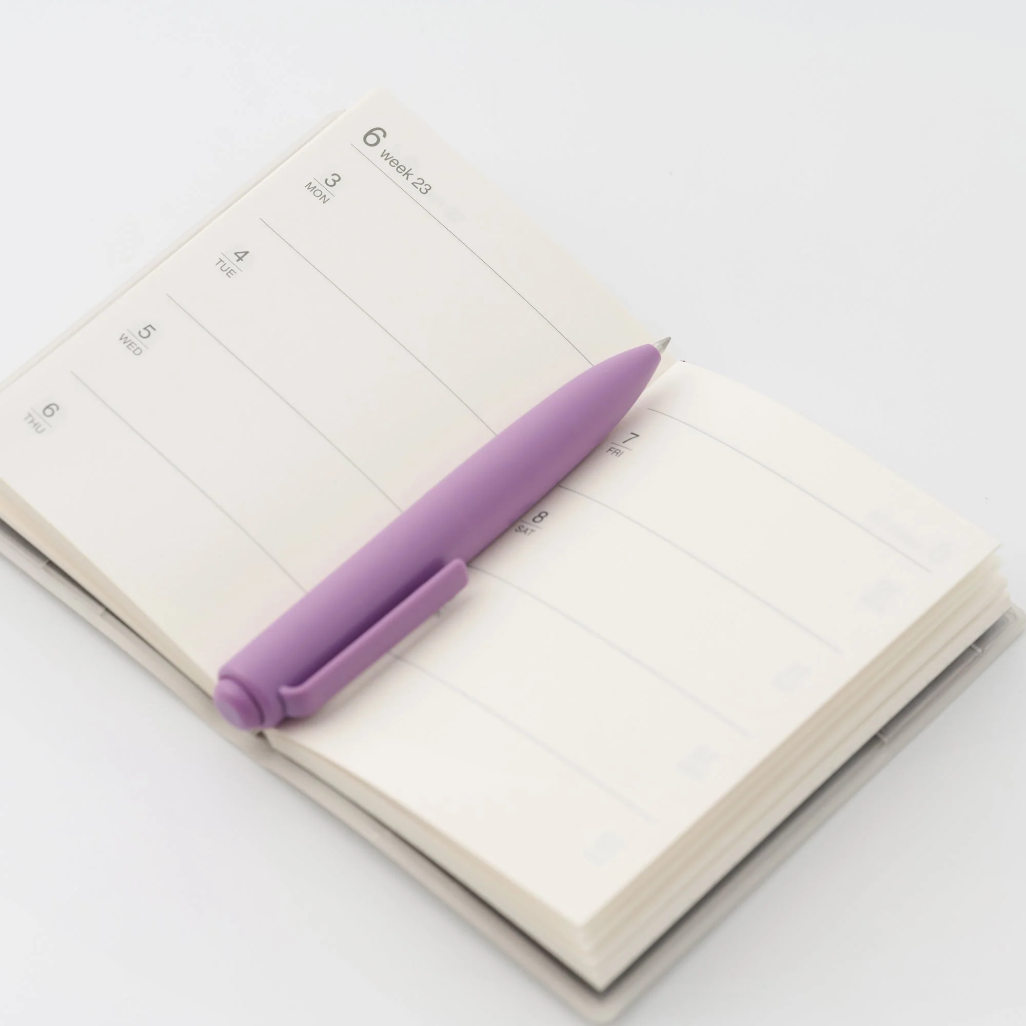Compact Gel Ink Ballpoint Pen Knock Type 0.5 mm - Purple - Image 5