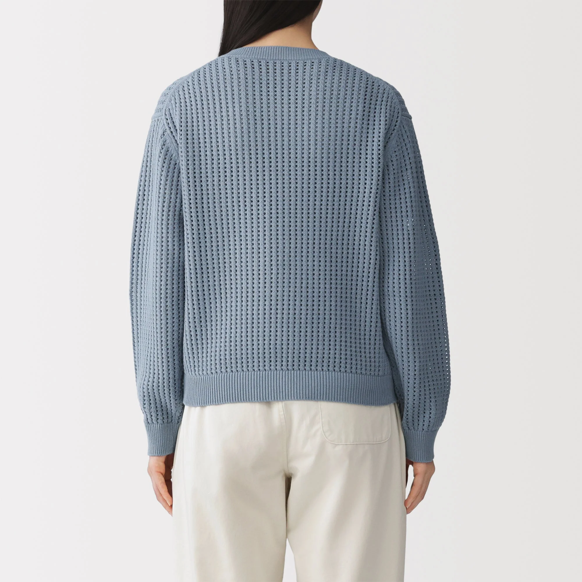 Cotton Blend Mesh Sweater - Image 46