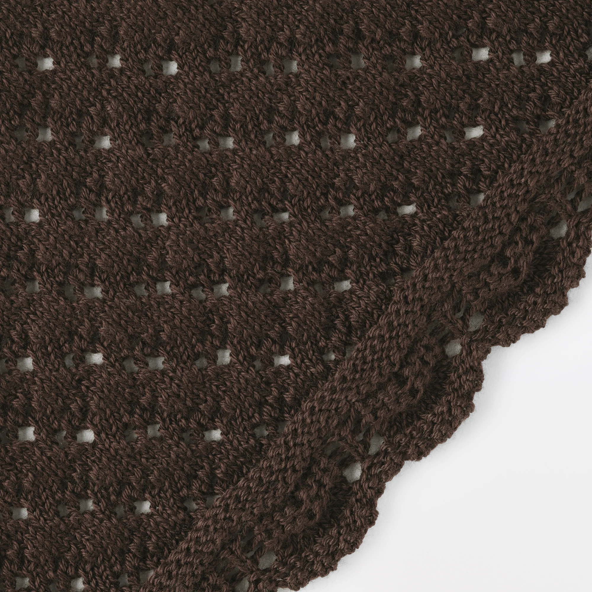 Cotton Openwork Triangle Scarf - Image 17