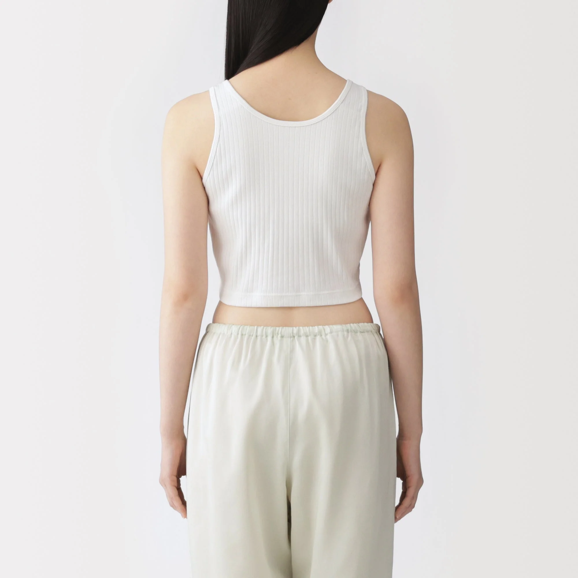 Cotton Rib Bra Tank Top - Image 6