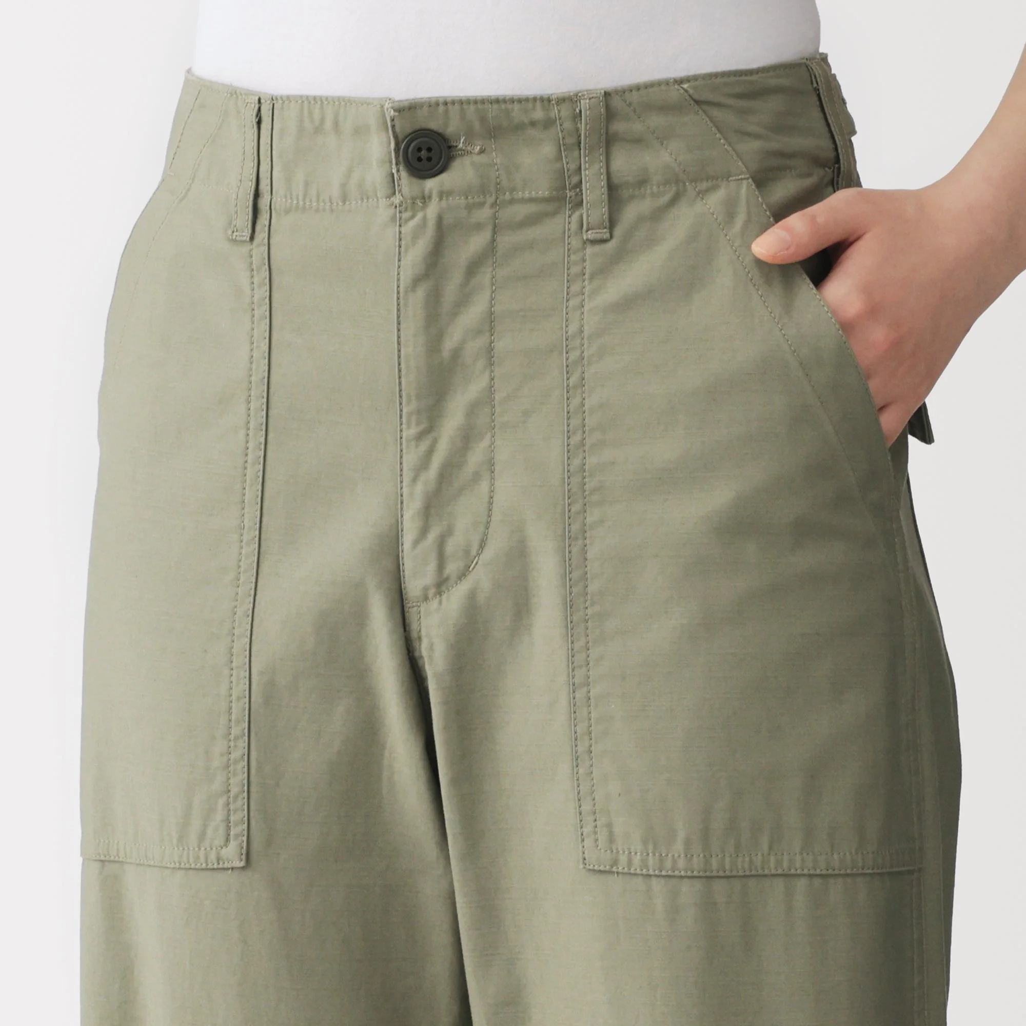 Cotton Satin Baker Pants - Image 7