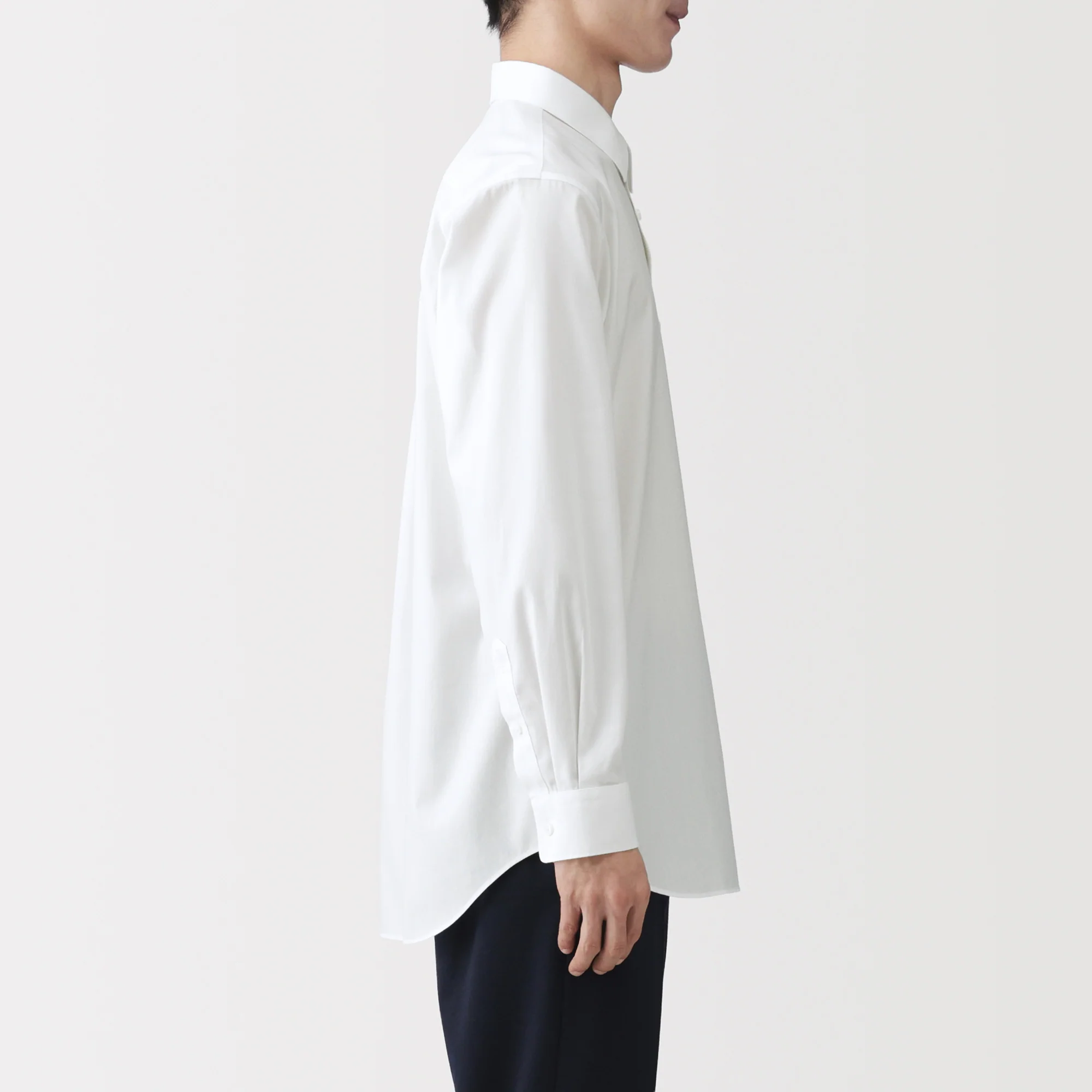Cotton Semi-Spread Collar Shirt - Image 32