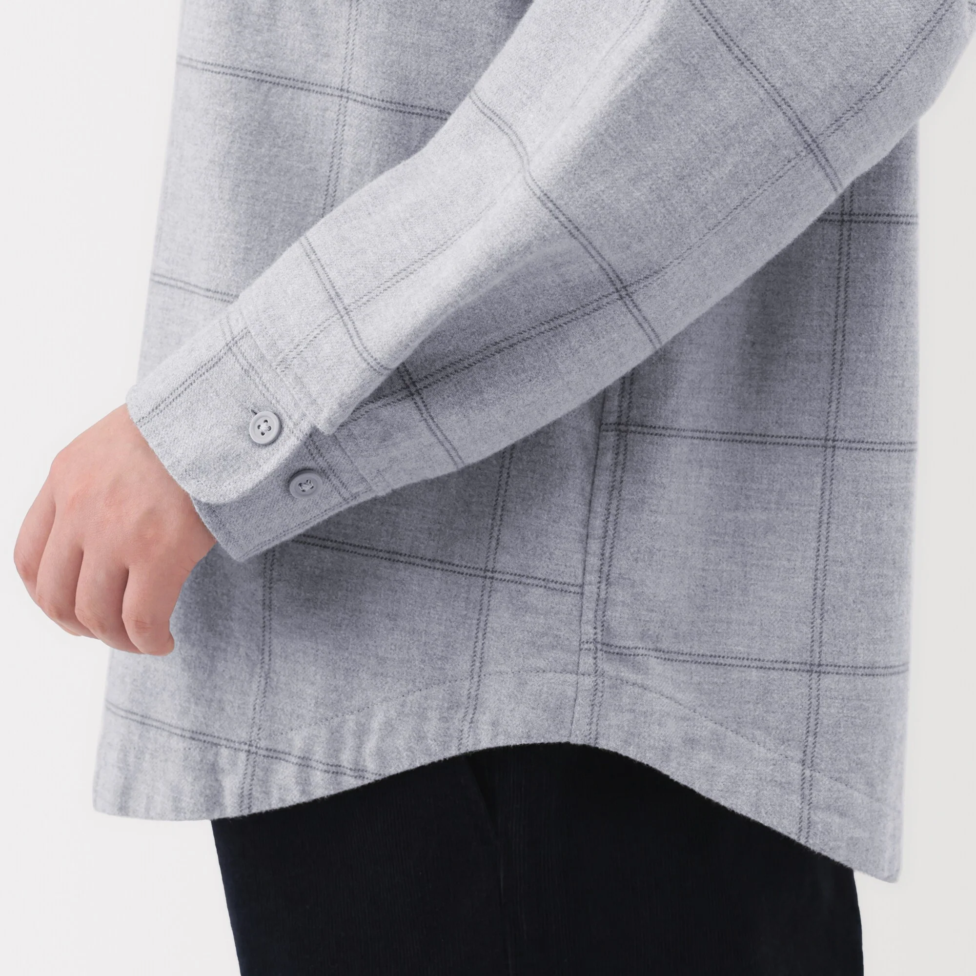 Flannel Stand Collar Shirt - Image 24