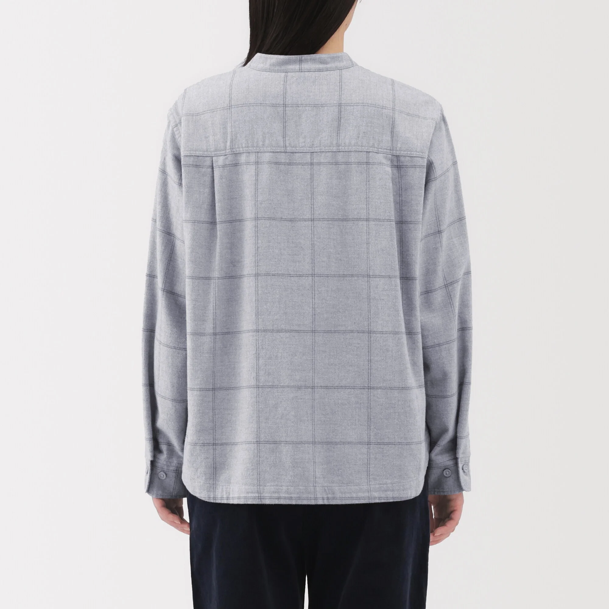 Flannel Stand Collar Shirt - Image 62