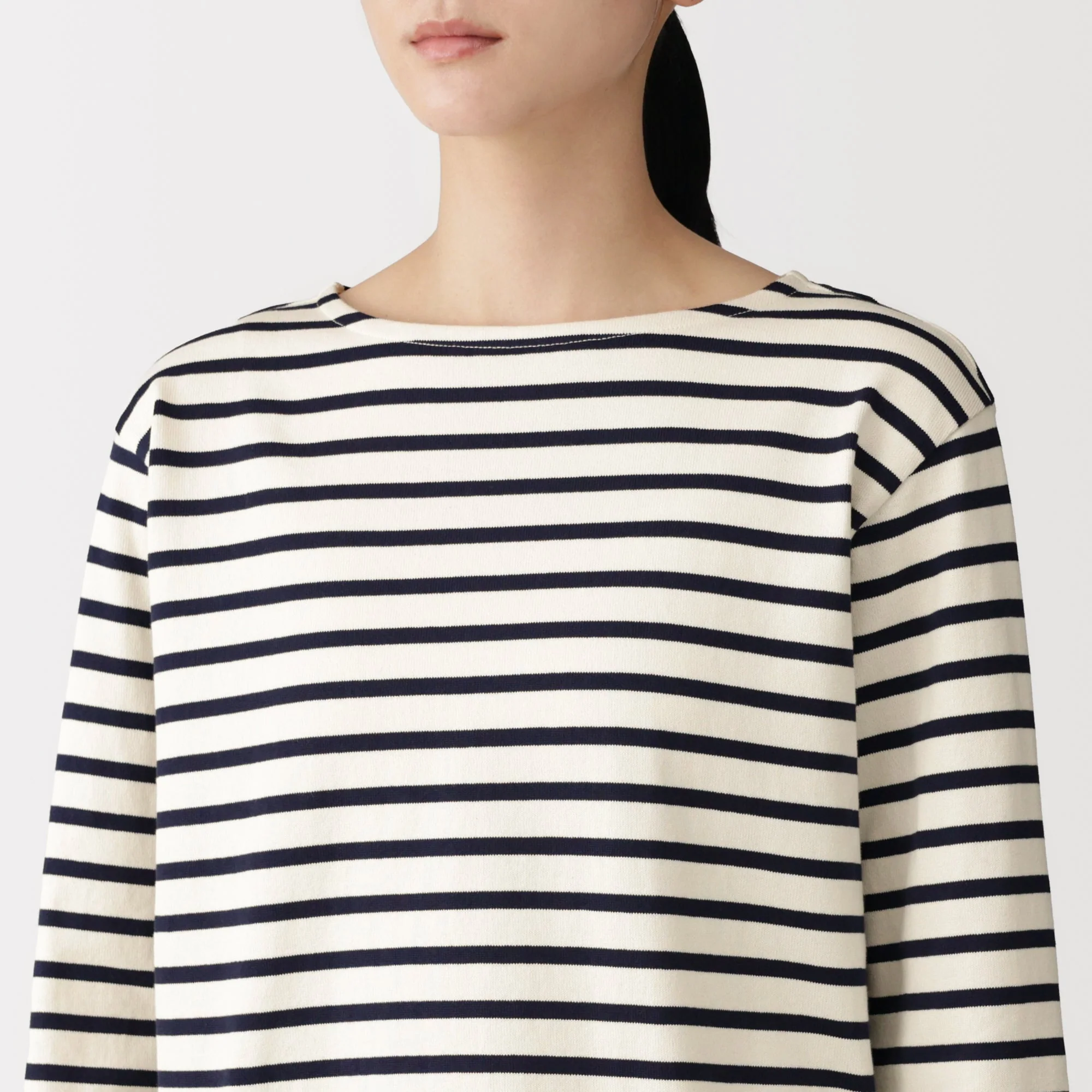 Heavyweight Cotton Boatneck T-Shirt - Image 16