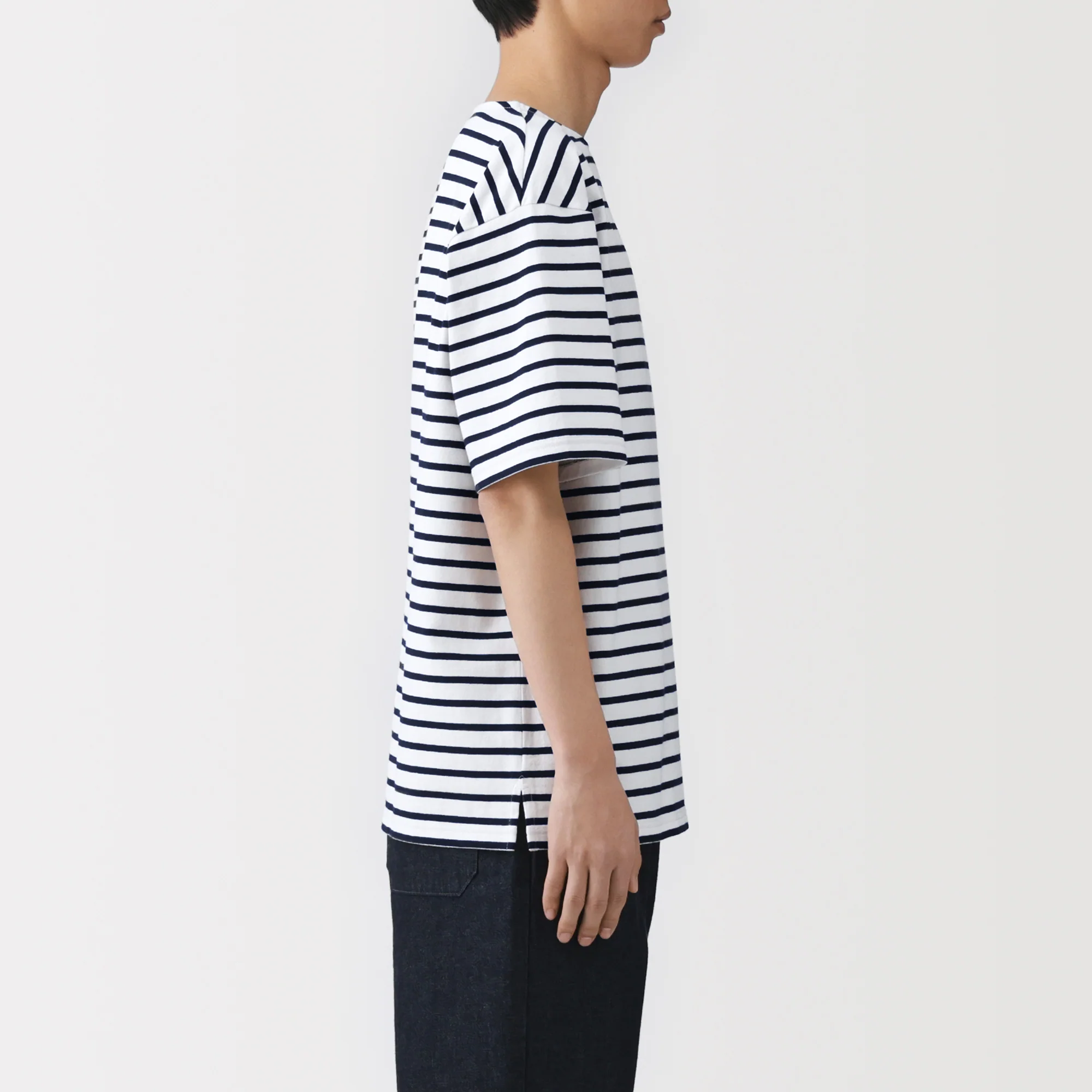 Heavyweight Cotton Boatneck T-Shirt - Image 14