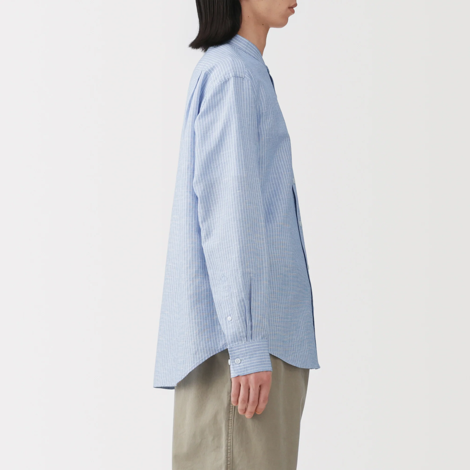 Hemp Cotton Stand Collar Shirt - Image 23