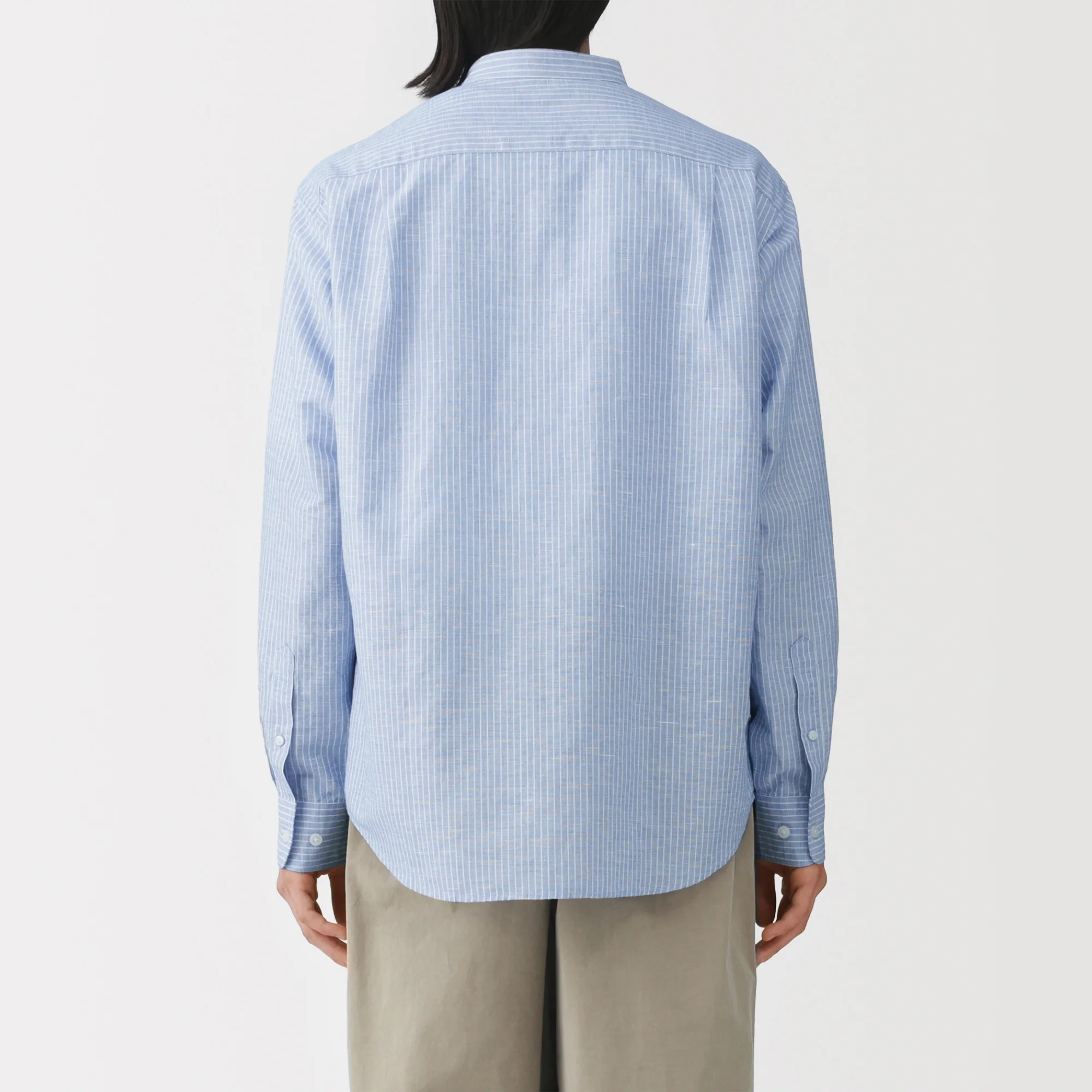 Hemp Cotton Stand Collar Shirt - Image 6