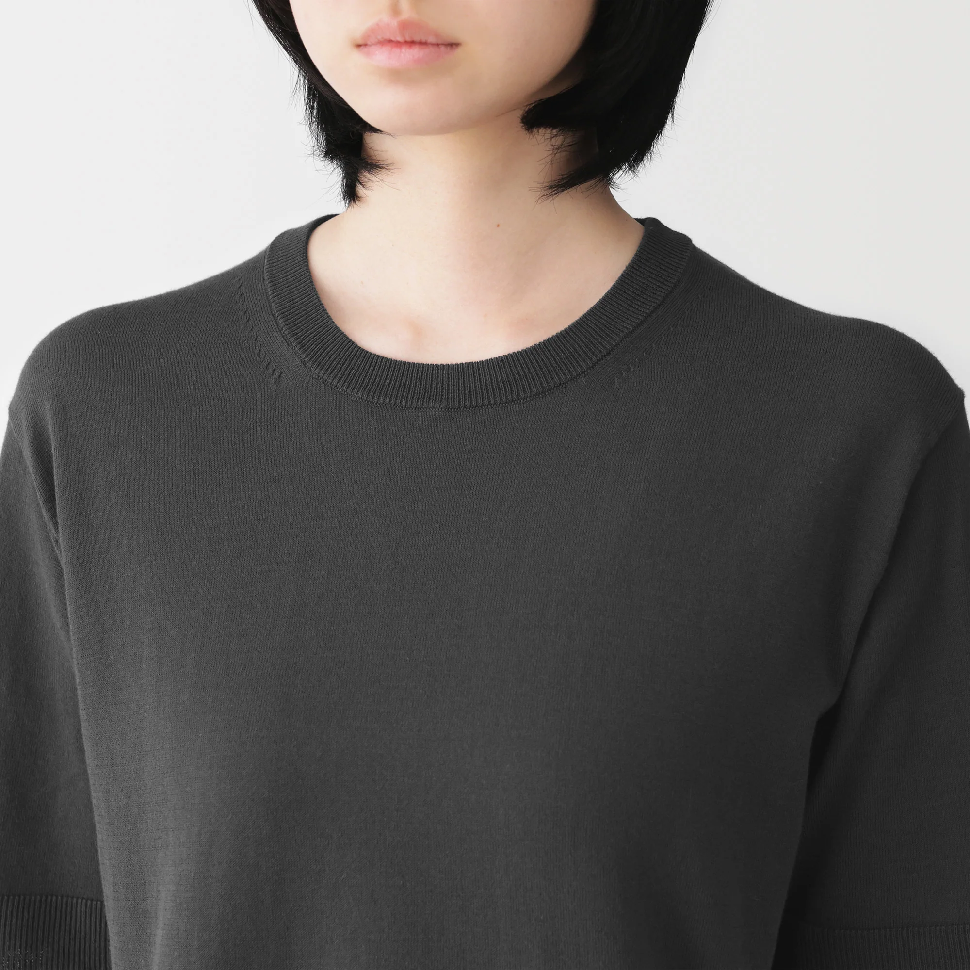 High-Twist Cotton Half Sleeve Sweater - Image 23