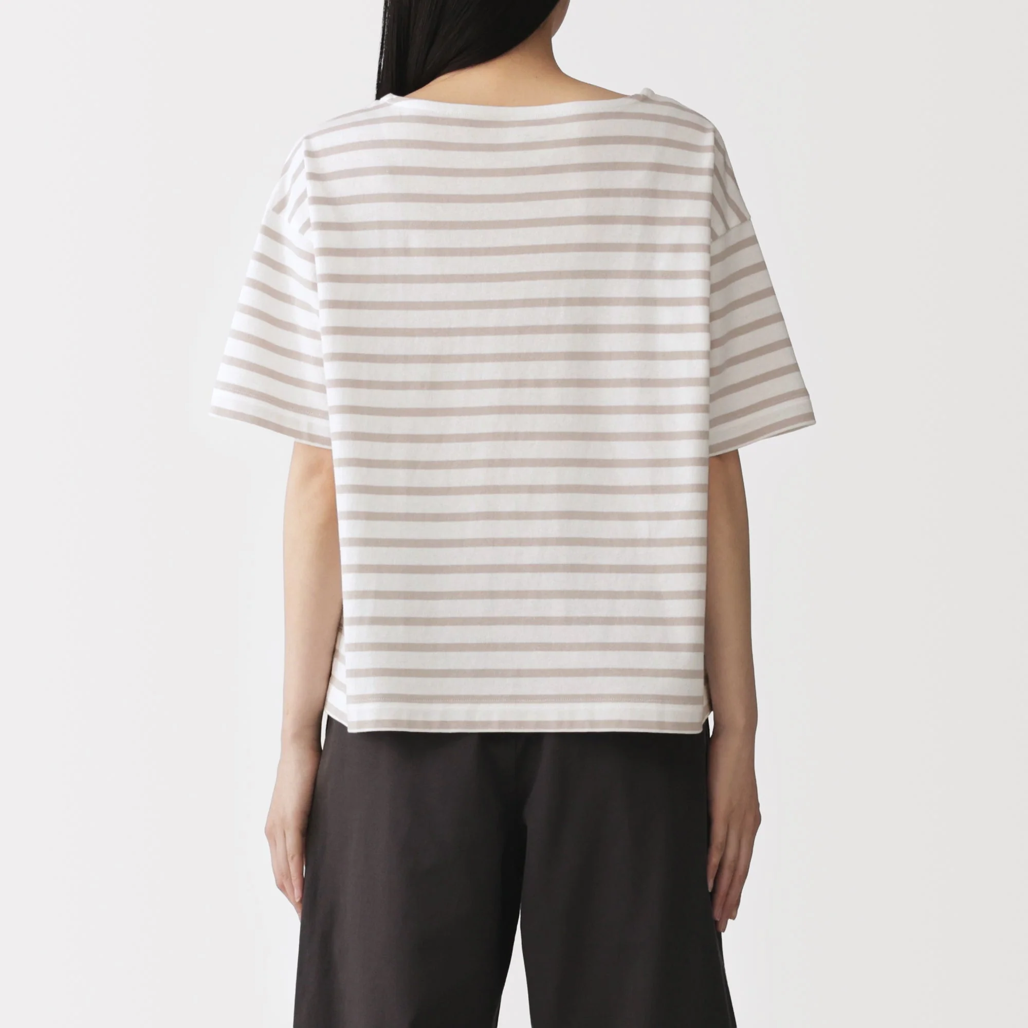 Cotton Jersey Boatneck T-Shirt - Image 30