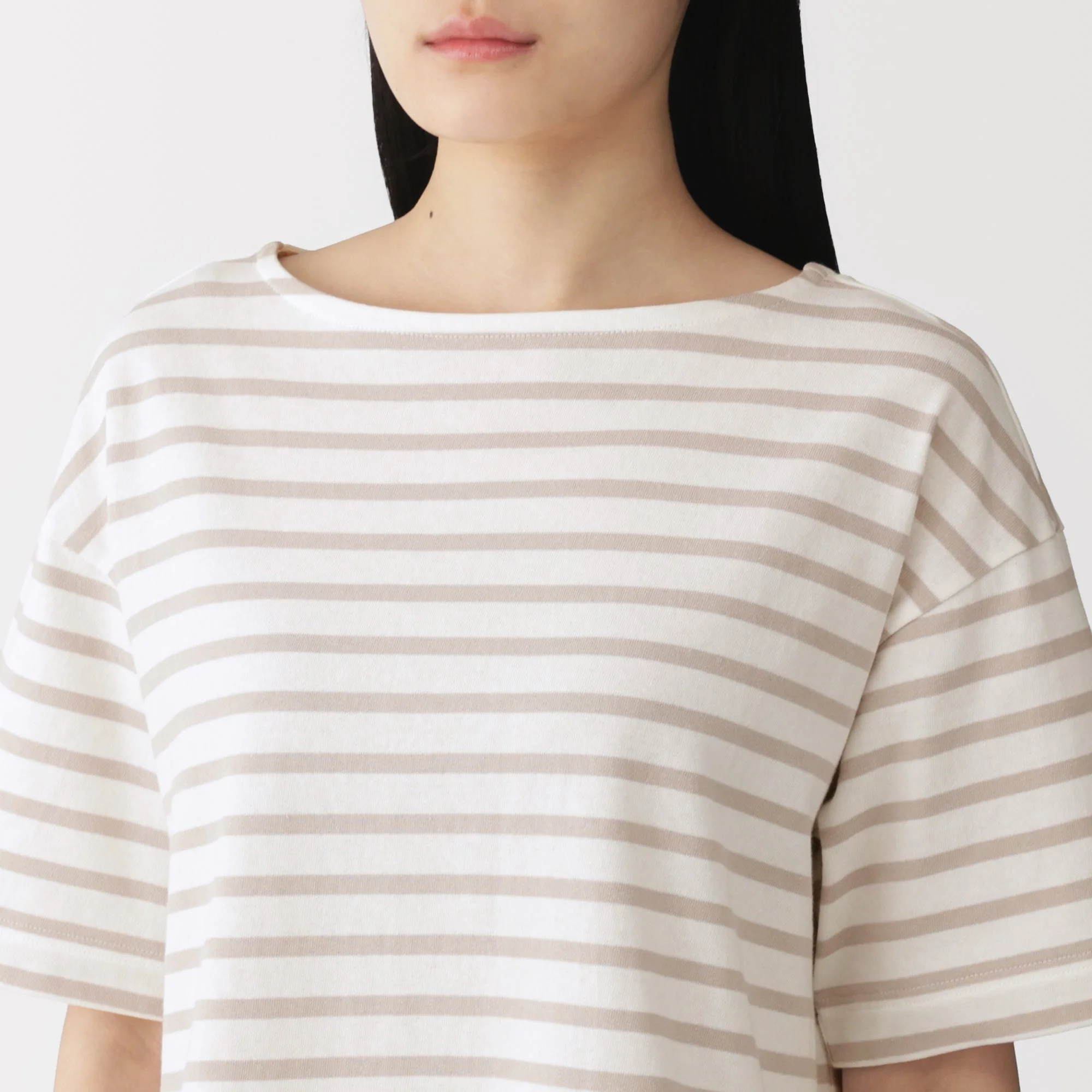 Cotton Jersey Boatneck T-Shirt - Image 31
