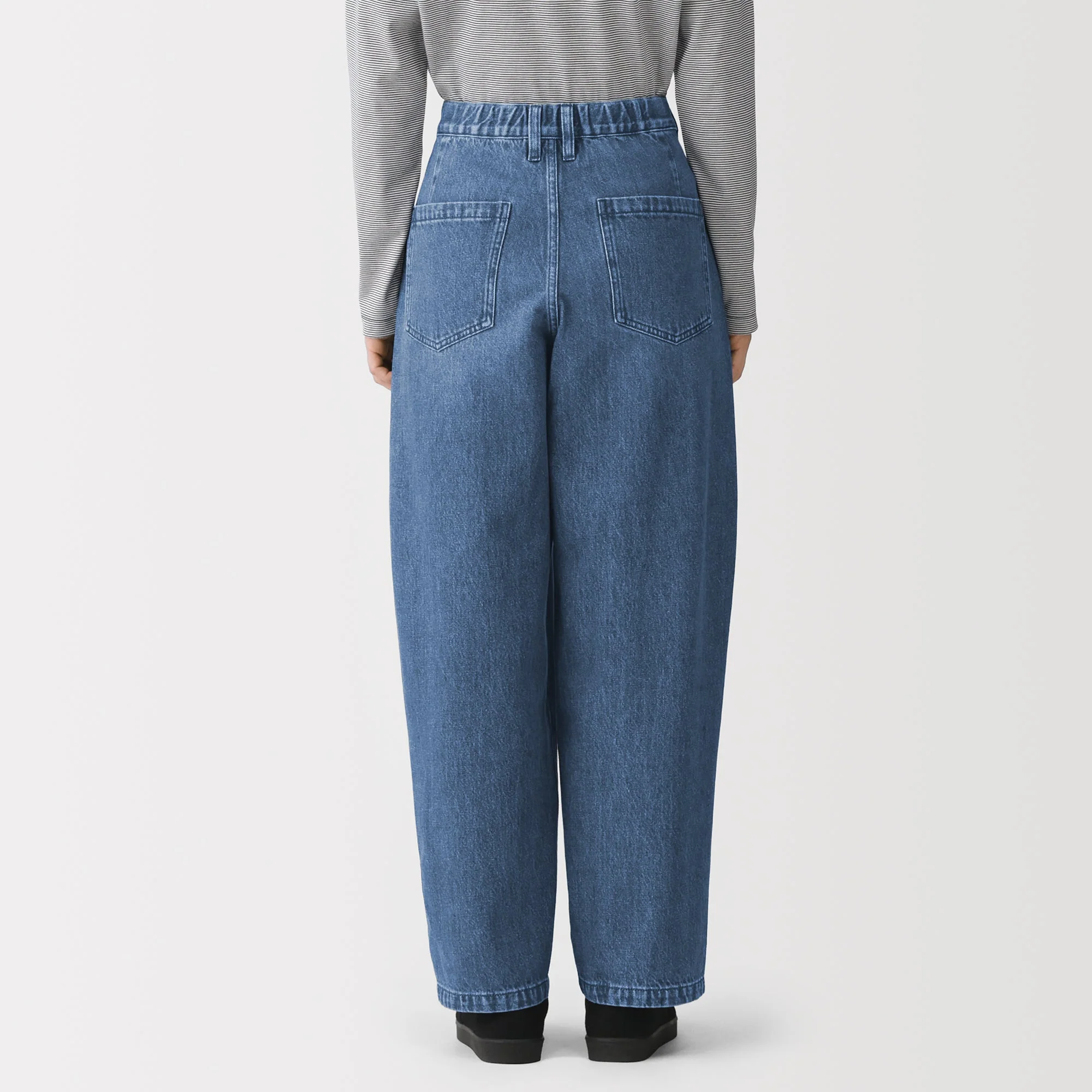 Kapok Blend Denim Cocoon Pants - Image 15