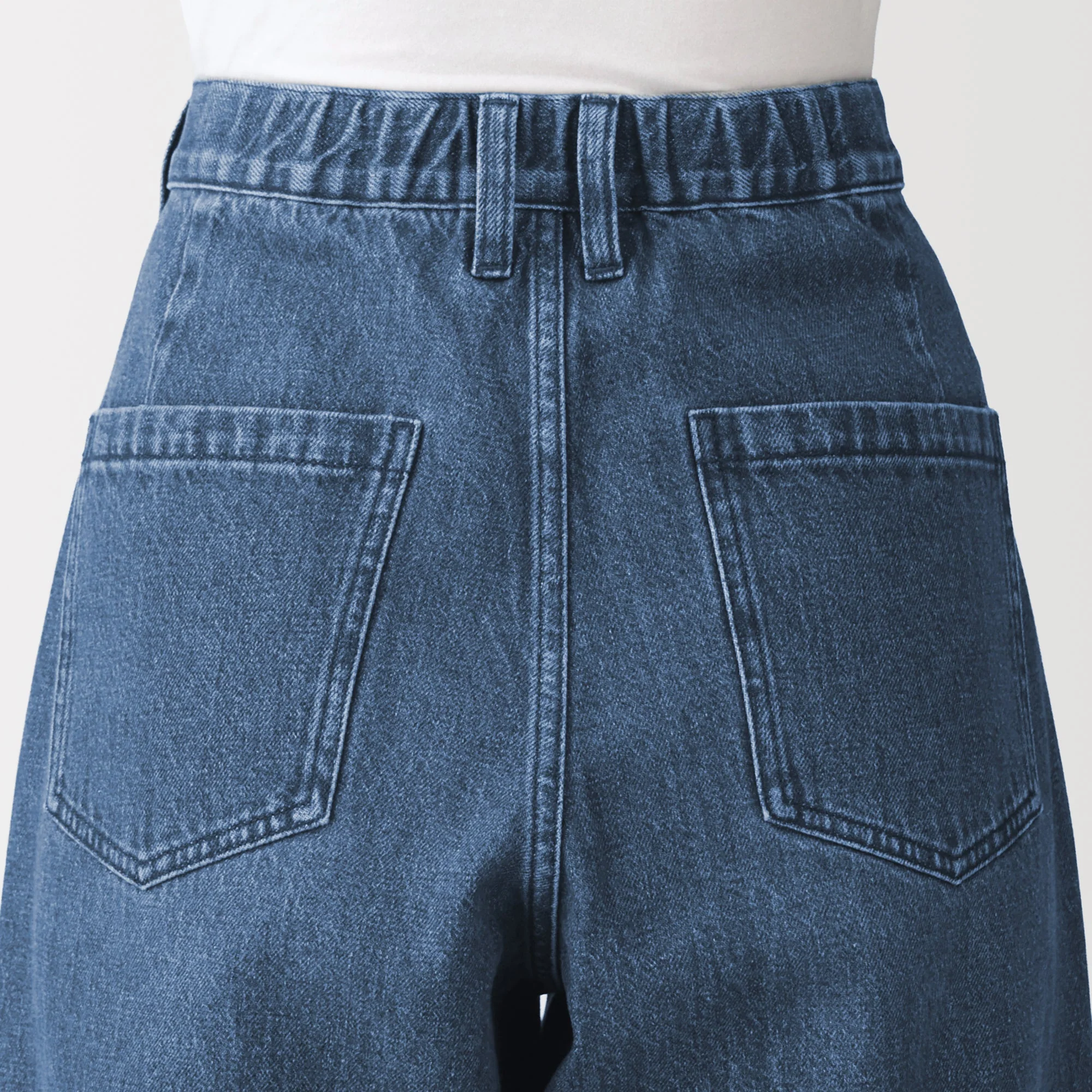 Kapok Blend Denim Cocoon Pants - Image 17