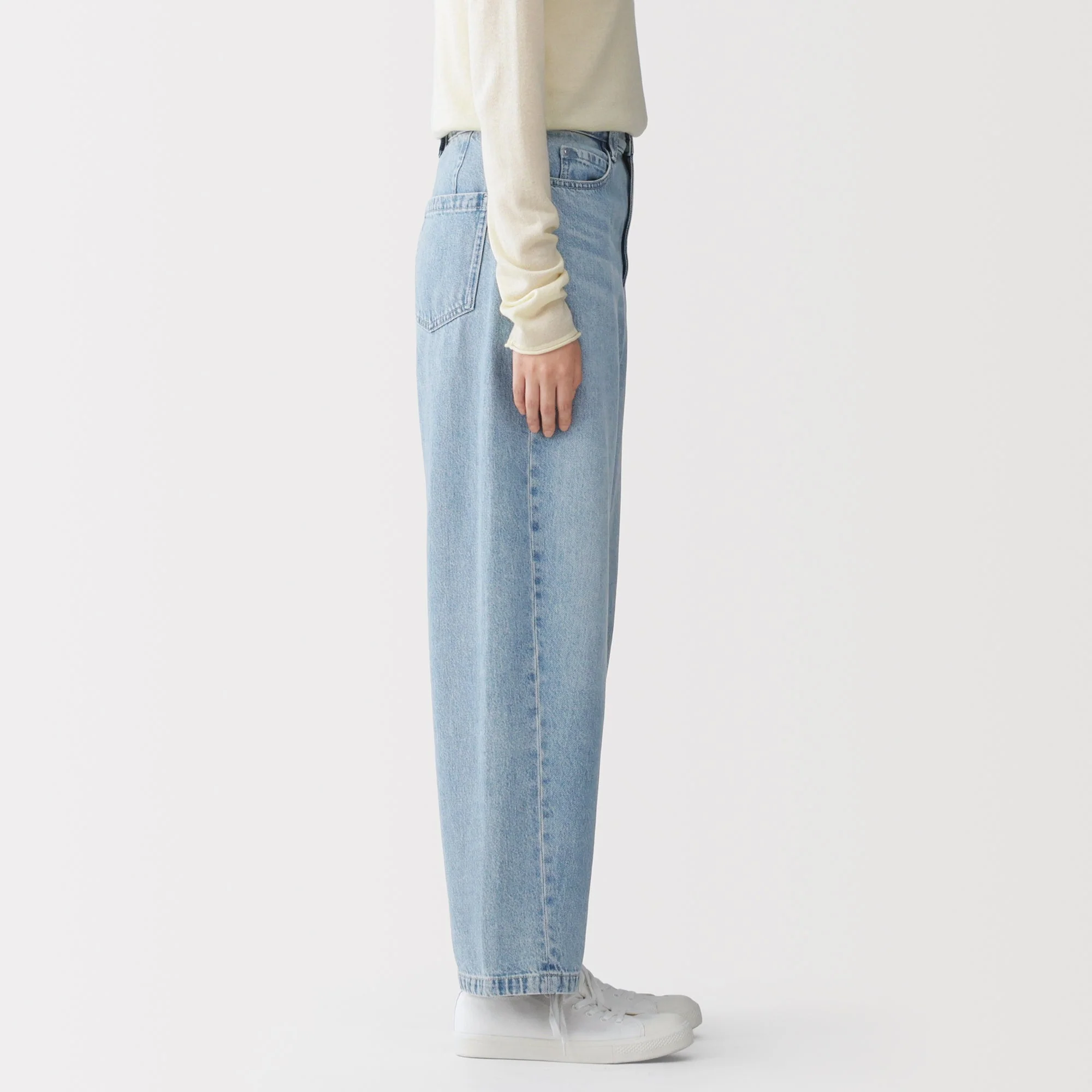 Kapok Blend Denim Cocoon Pants - Image 14