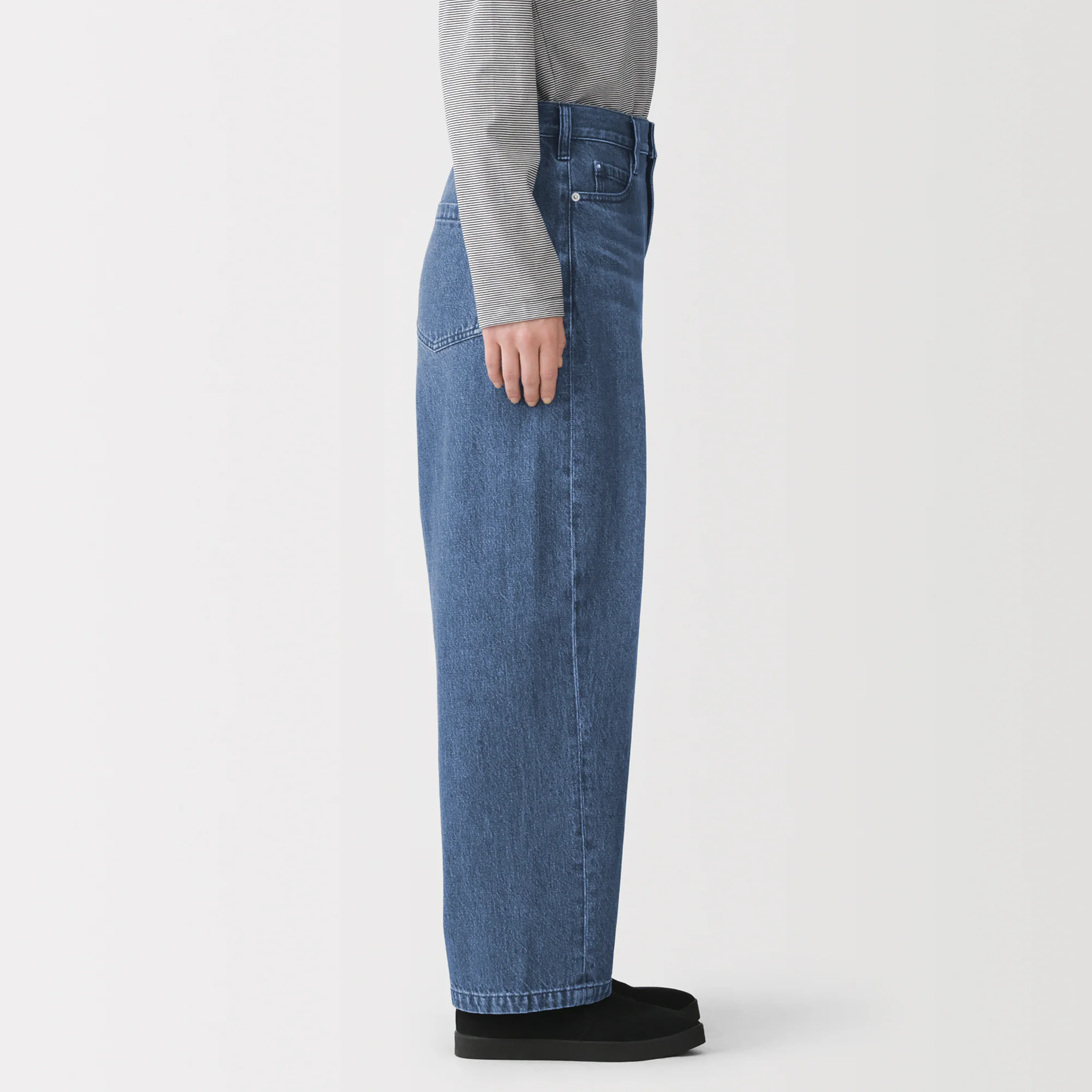 Kapok Blend Denim Cocoon Pants - Image 5