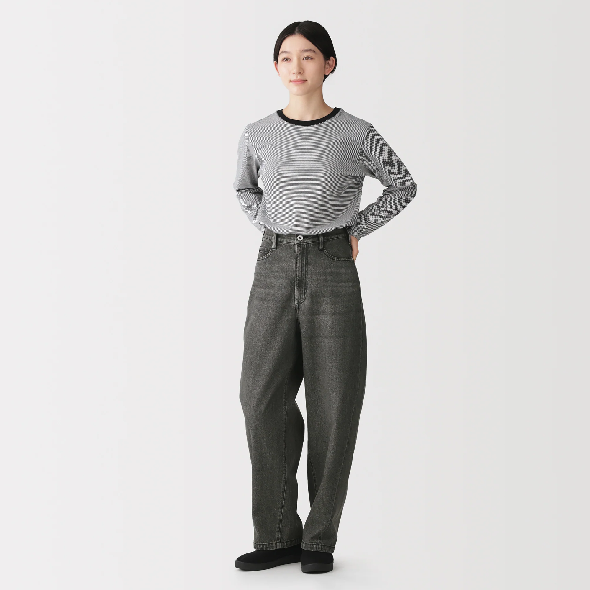 Kapok Blend Denim Cocoon Pants