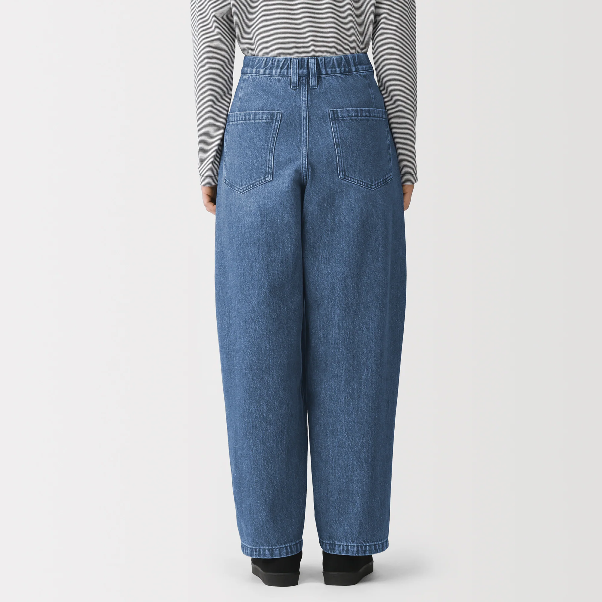 Kapok Blend Denim Cocoon Pants - Image 6