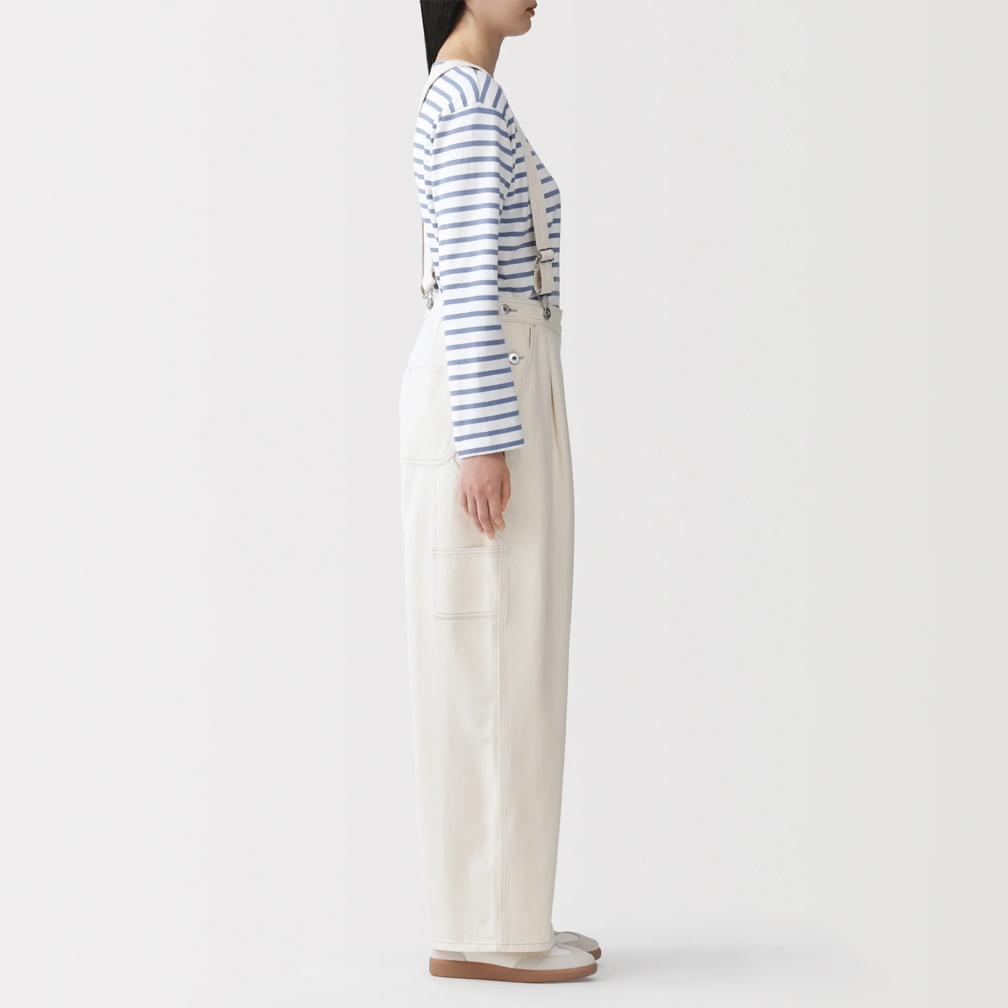 Kapok Blend Denim Overall Pants - Image 13