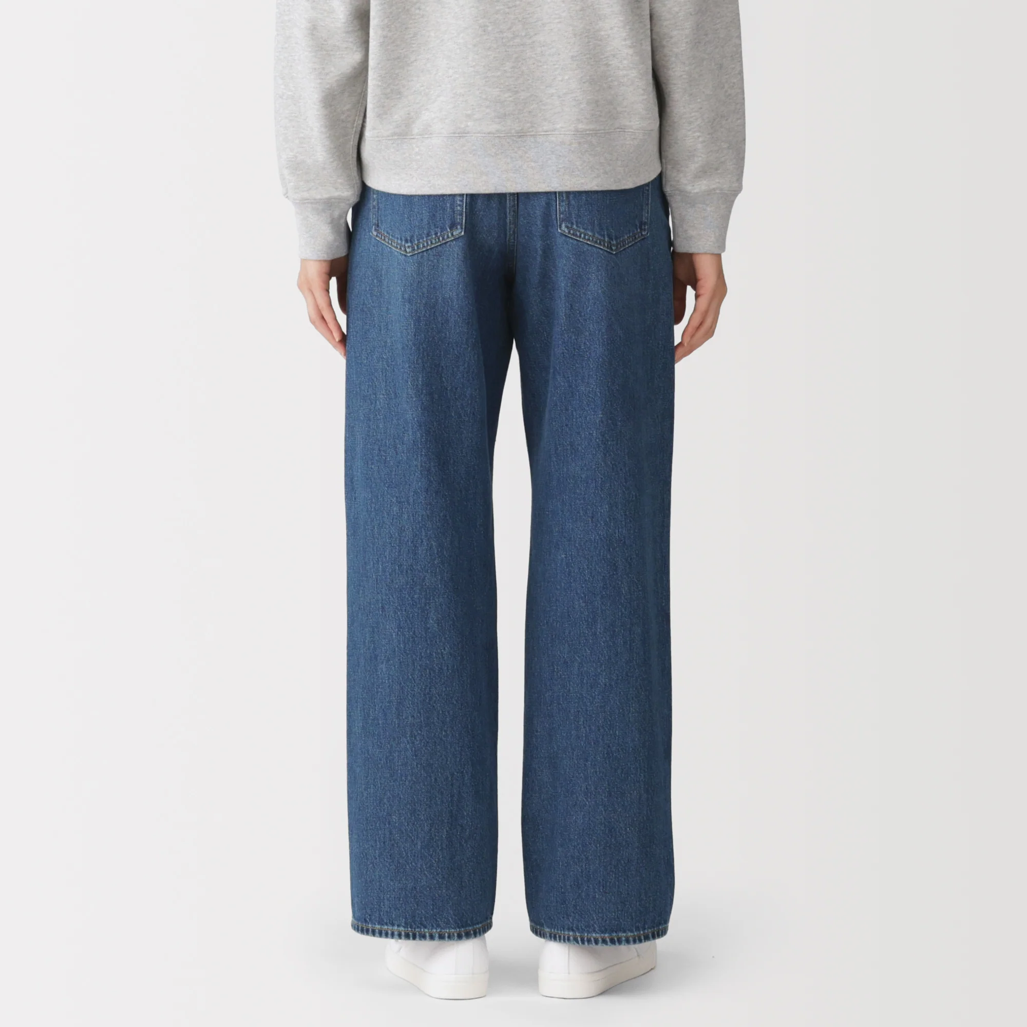 Kapok Blend Denim Straight Trousers - Image 6