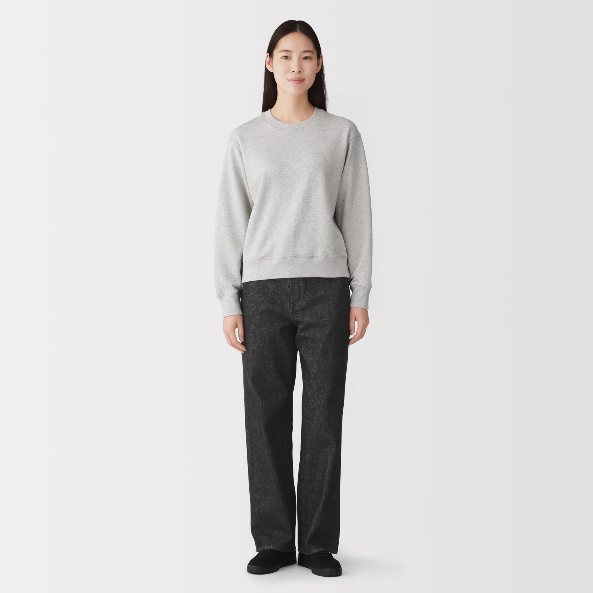 Kapok Blend Denim Straight Trousers - Image 3