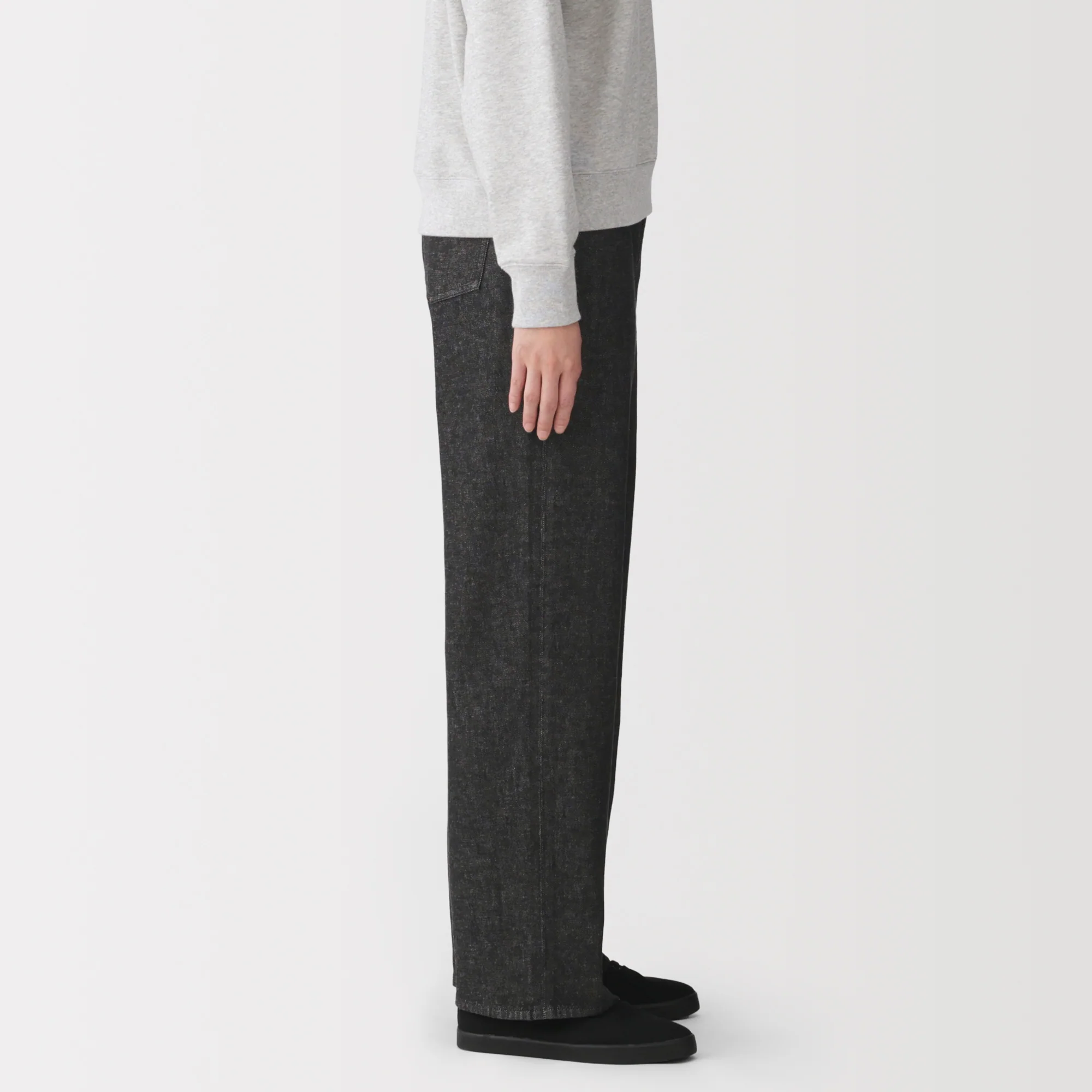 Kapok Blend Denim Straight Trousers - Image 5