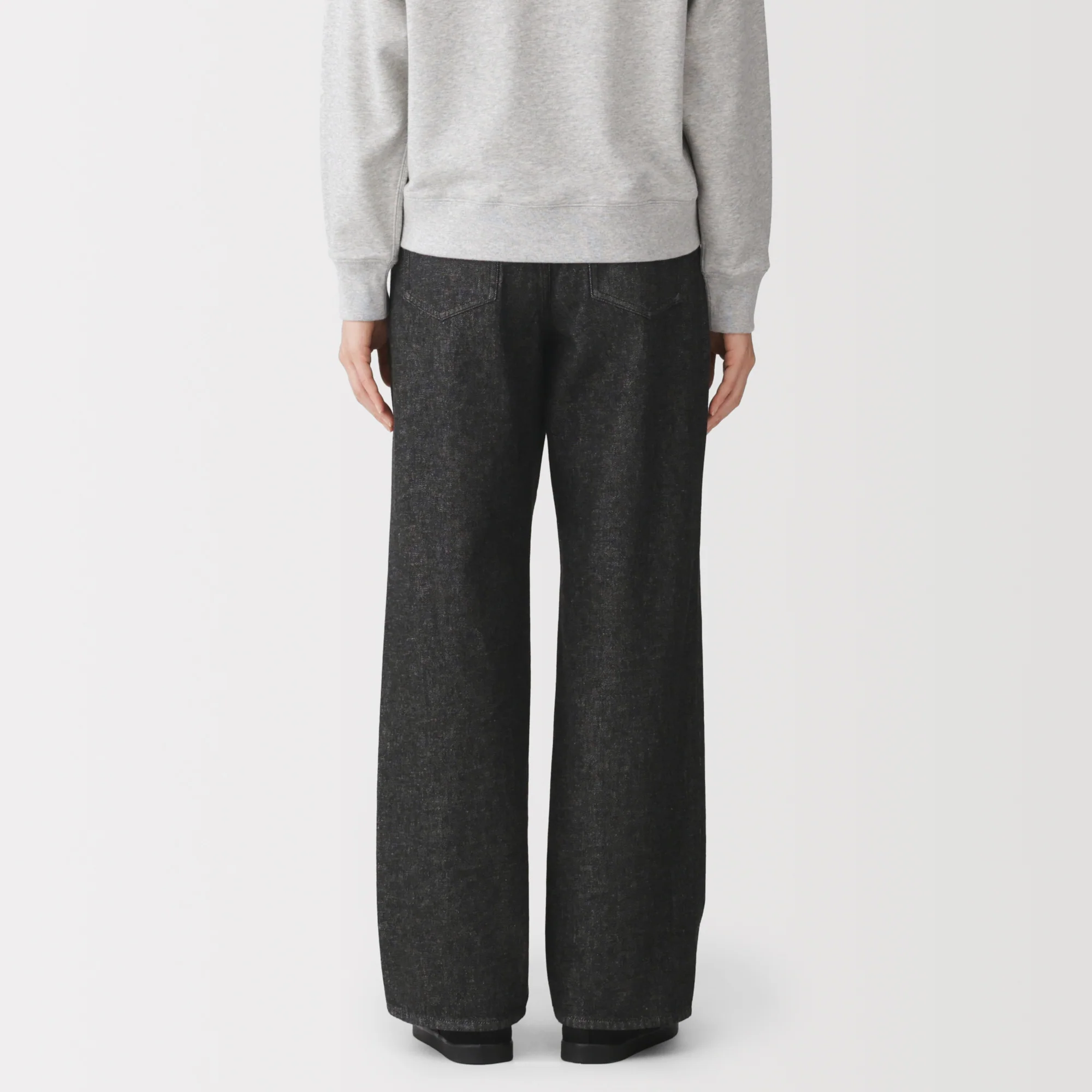 Kapok Blend Denim Straight Trousers - Image 6