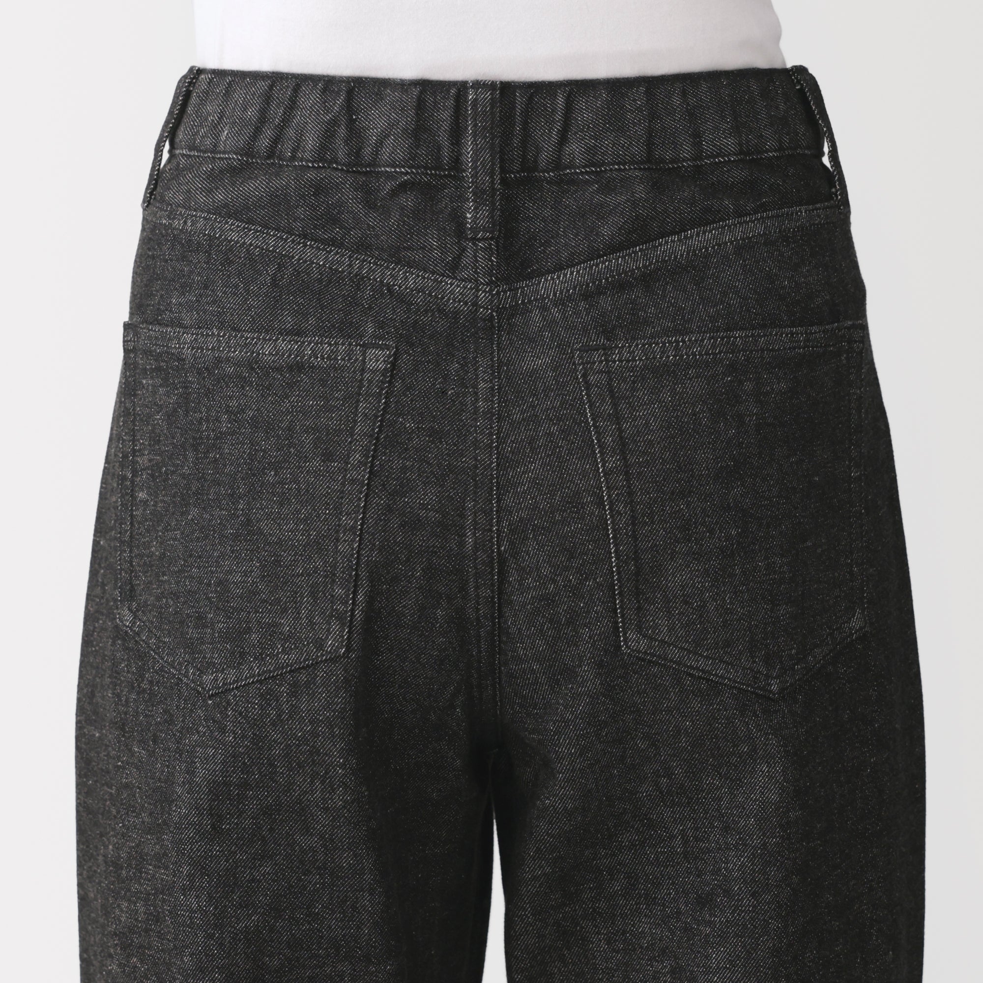Kapok Blend Denim Straight Trousers - Image 8