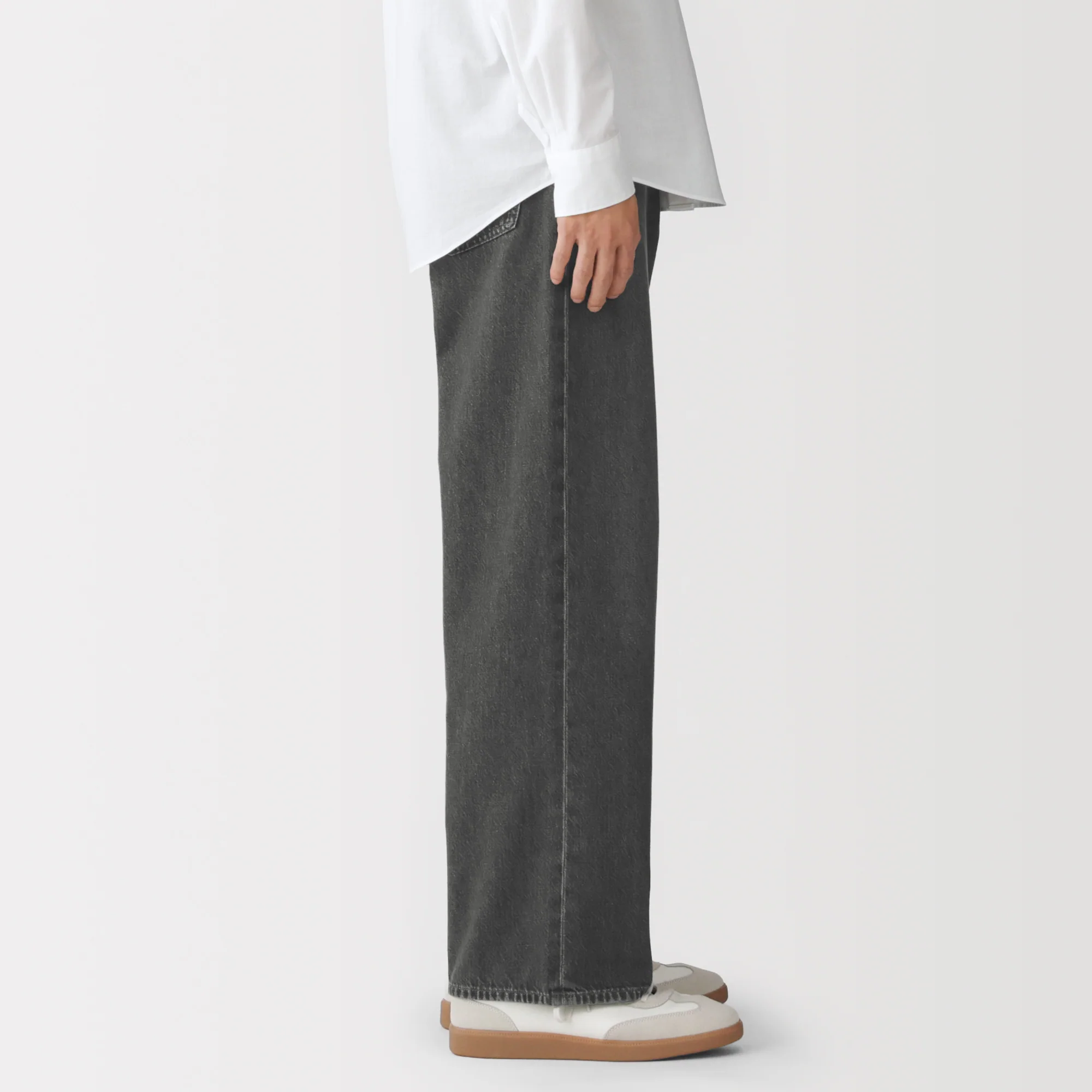 Kapok Blend Denim Wide Pants - Image 13