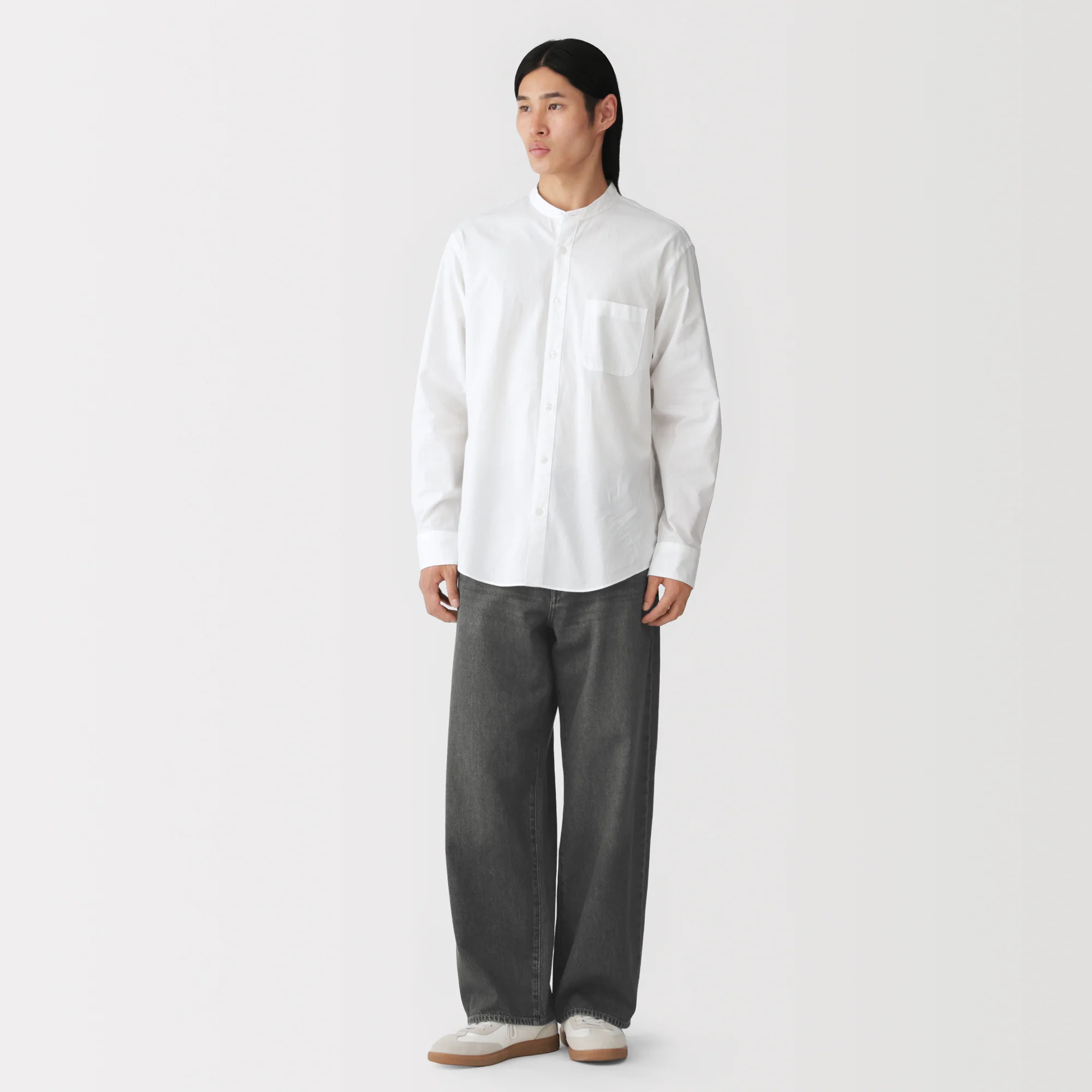 Kapok Blend Denim Wide Pants - Image 3