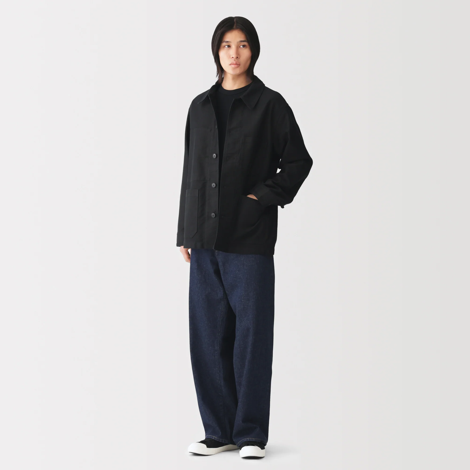 Kapok Blend Denim Wide Pants - Image 3