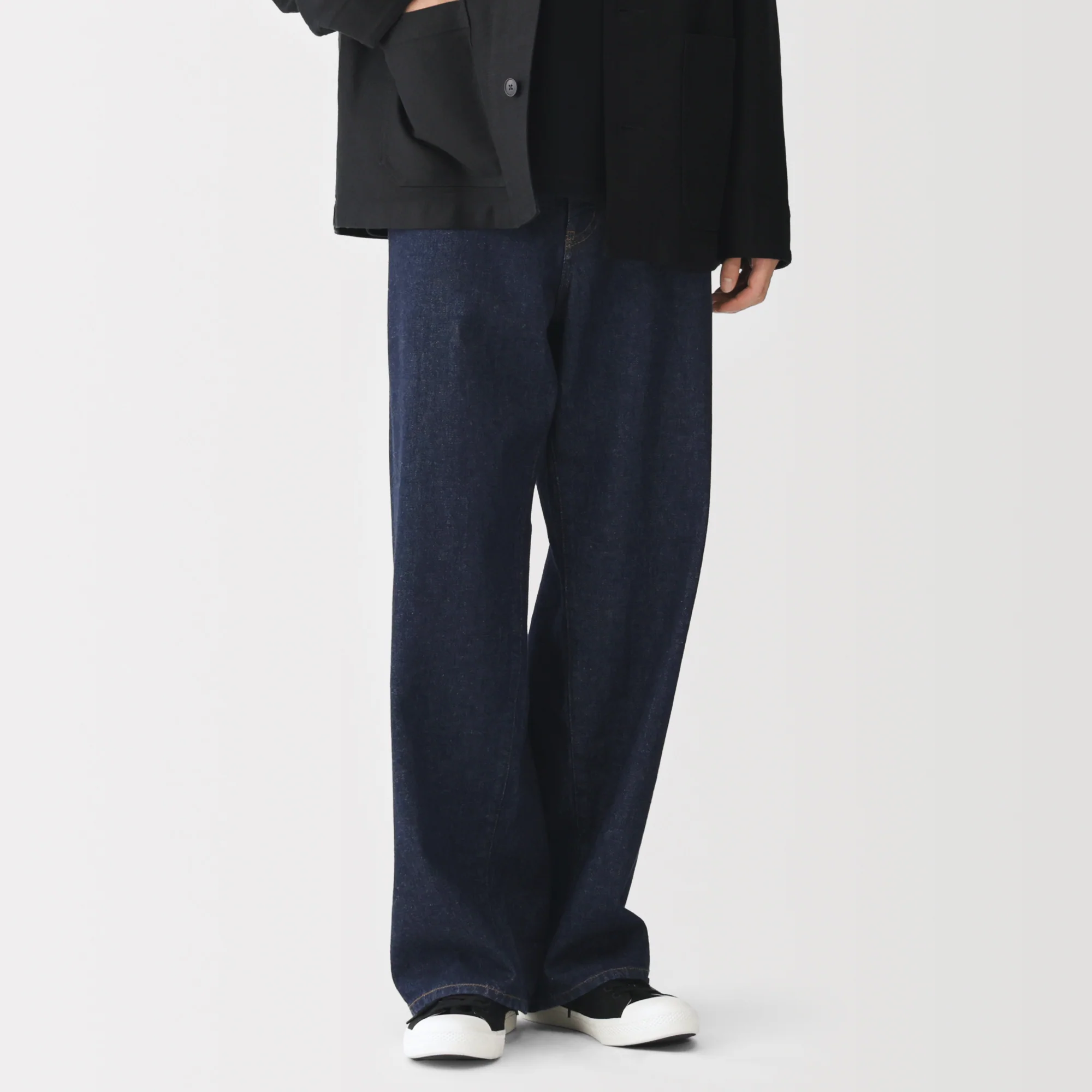 Kapok Blend Denim Wide Pants - Image 4