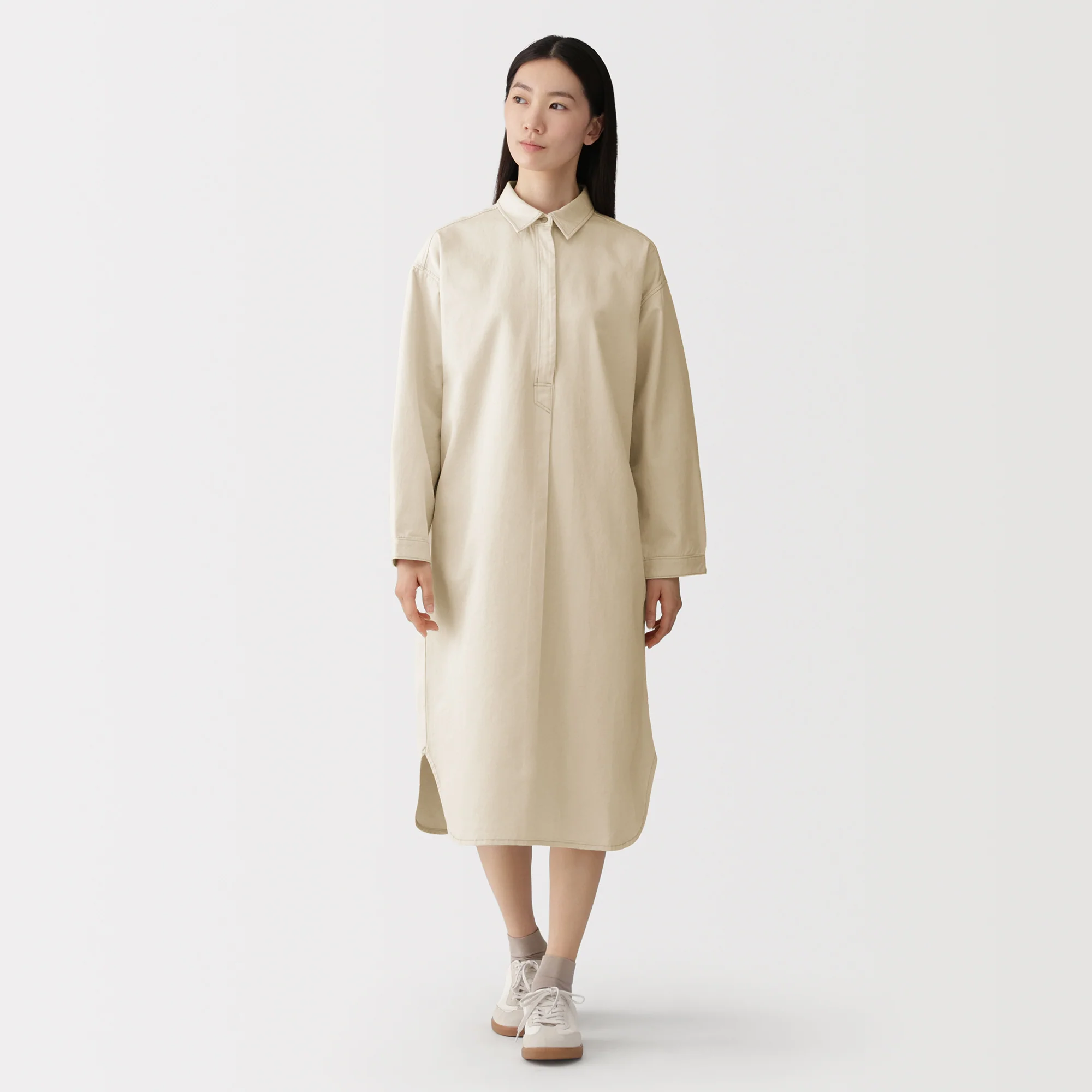 Kapok Blend Twill Dress