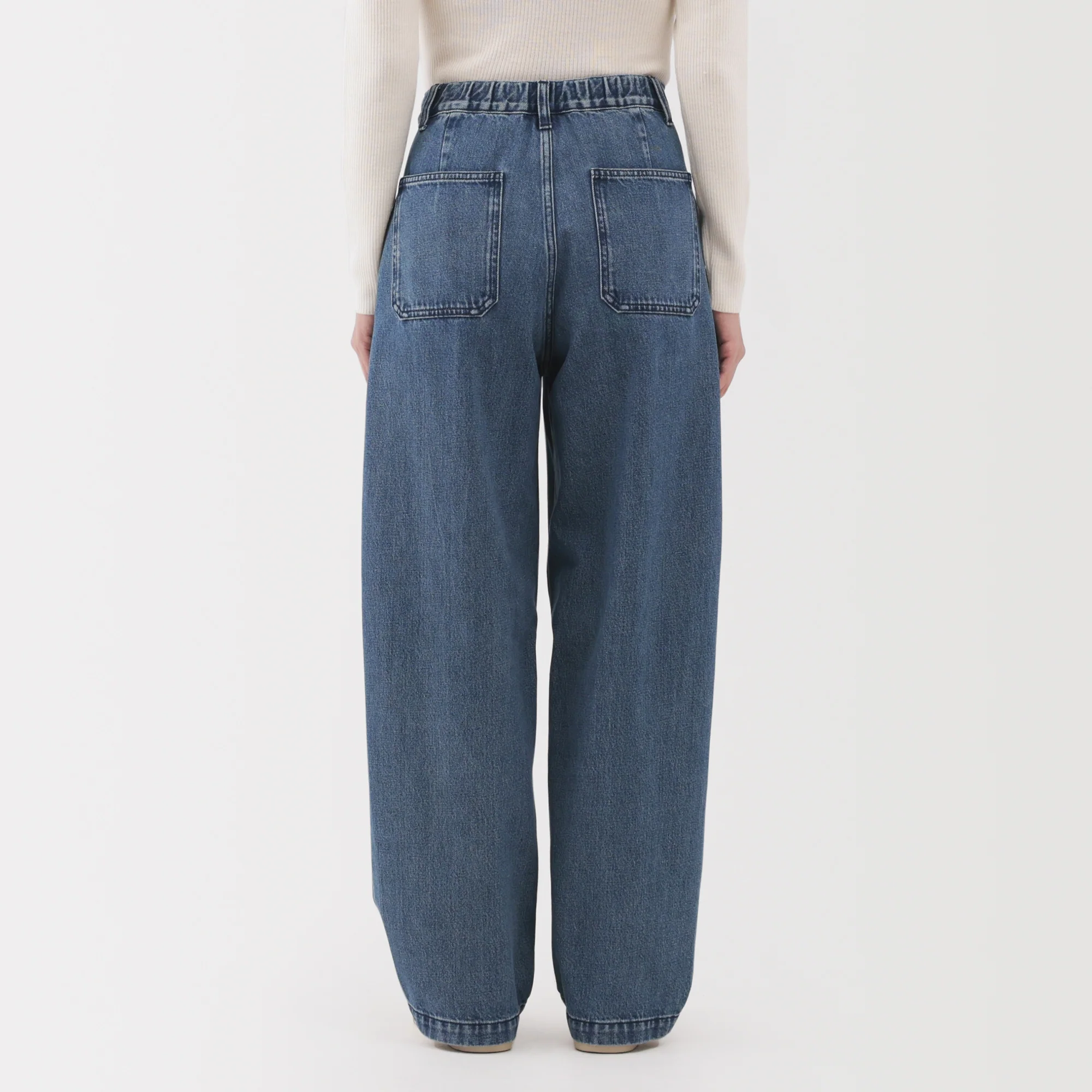 Kapok Denim Wide Tapered Pants - Image 15