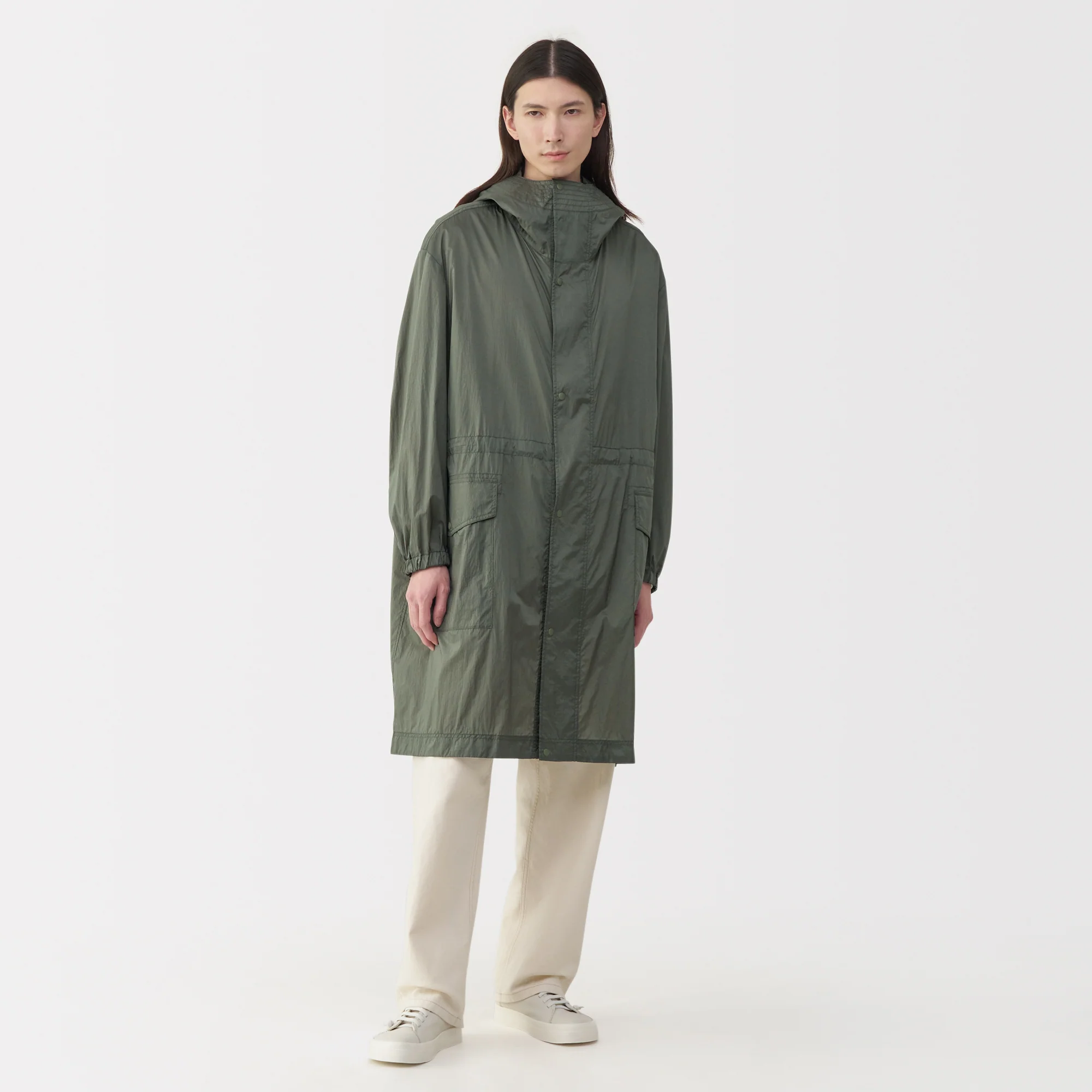 Labo Men's Light Waterproof Nylon Hooded Coat - Image 3