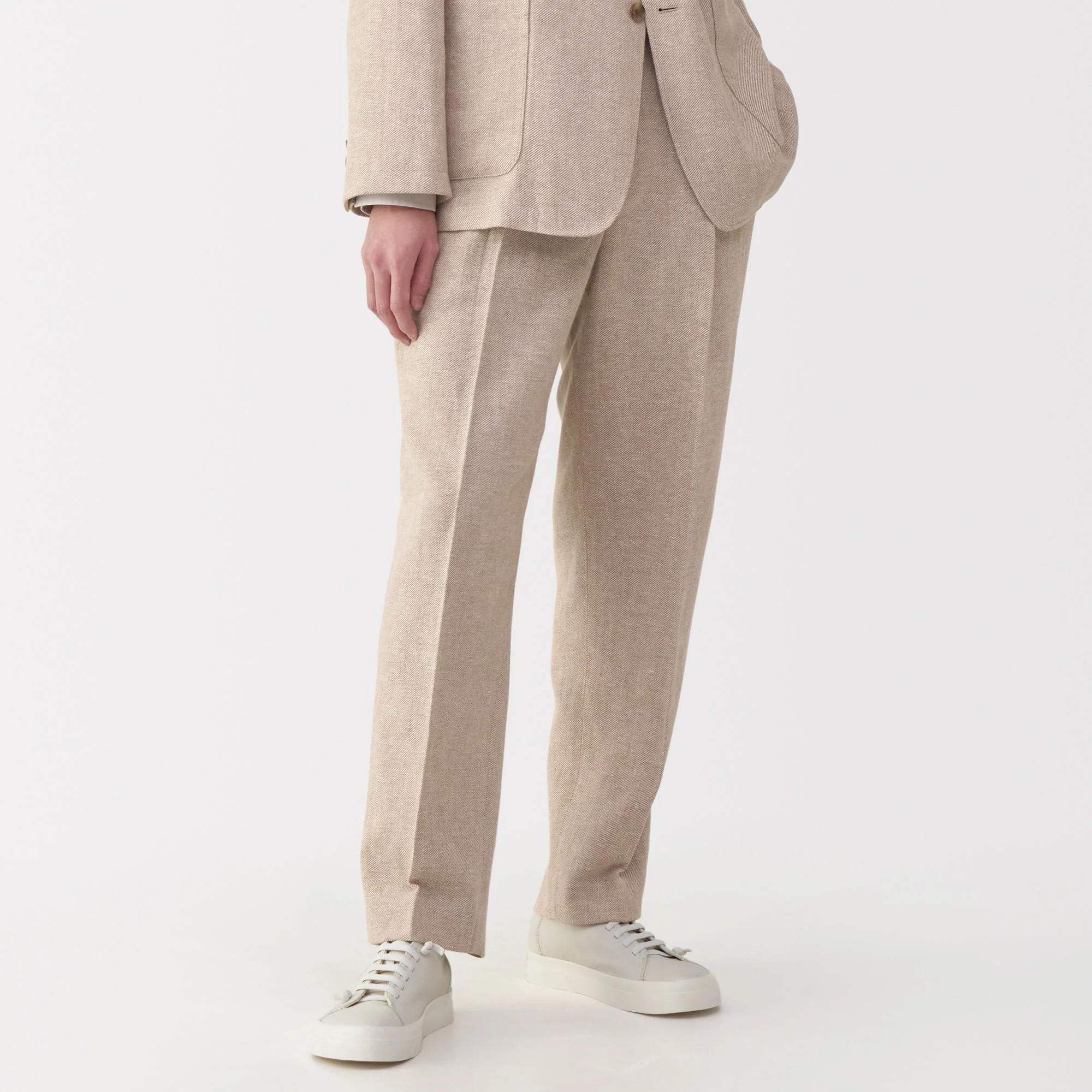 Labo Men's Linen Blend Wool Straight Pants - Image 13
