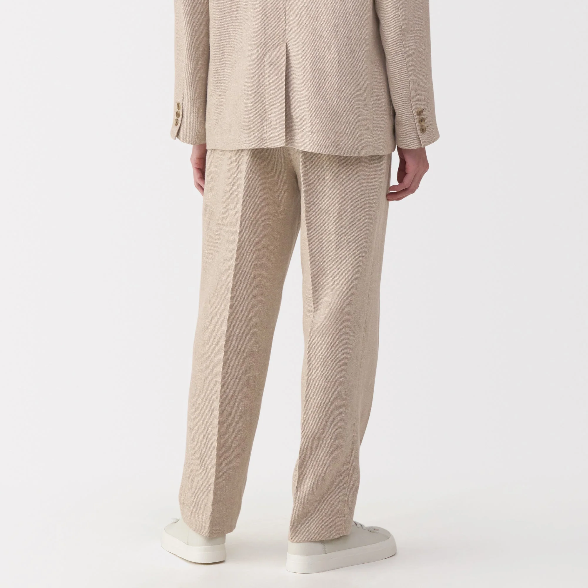 Labo Men's Linen Blend Wool Straight Pants - Image 15