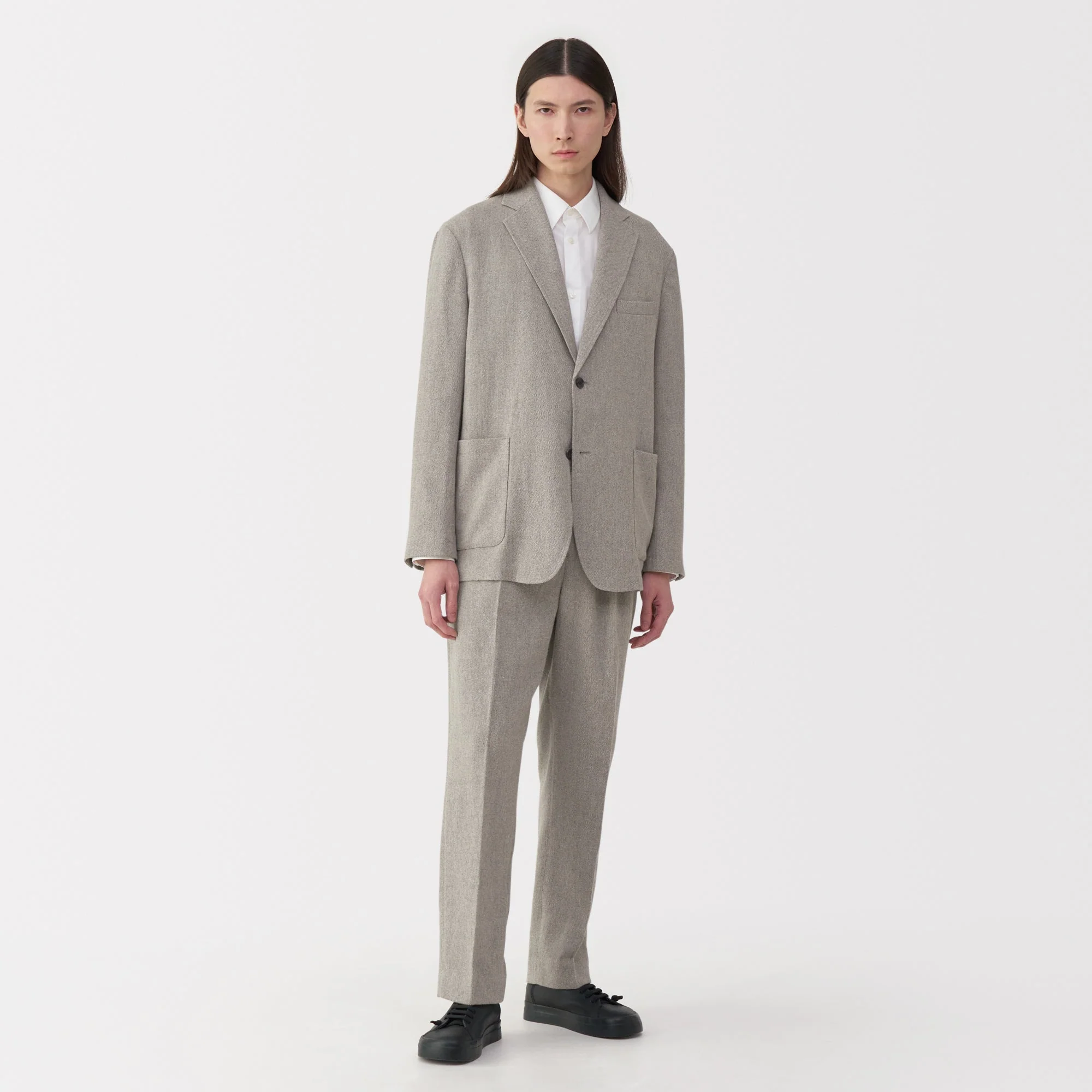 Labo Men's Linen Blend Wool Straight Pants - Image 3