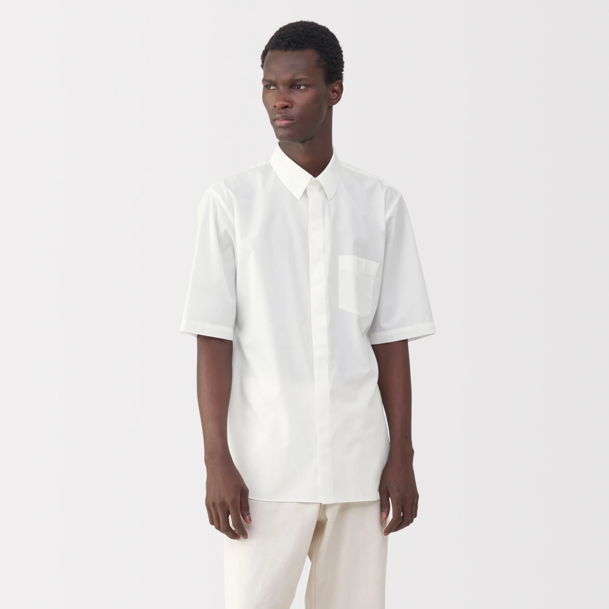 Labo Men's Poplin Layered Short Sleeve Shirt - Image 4