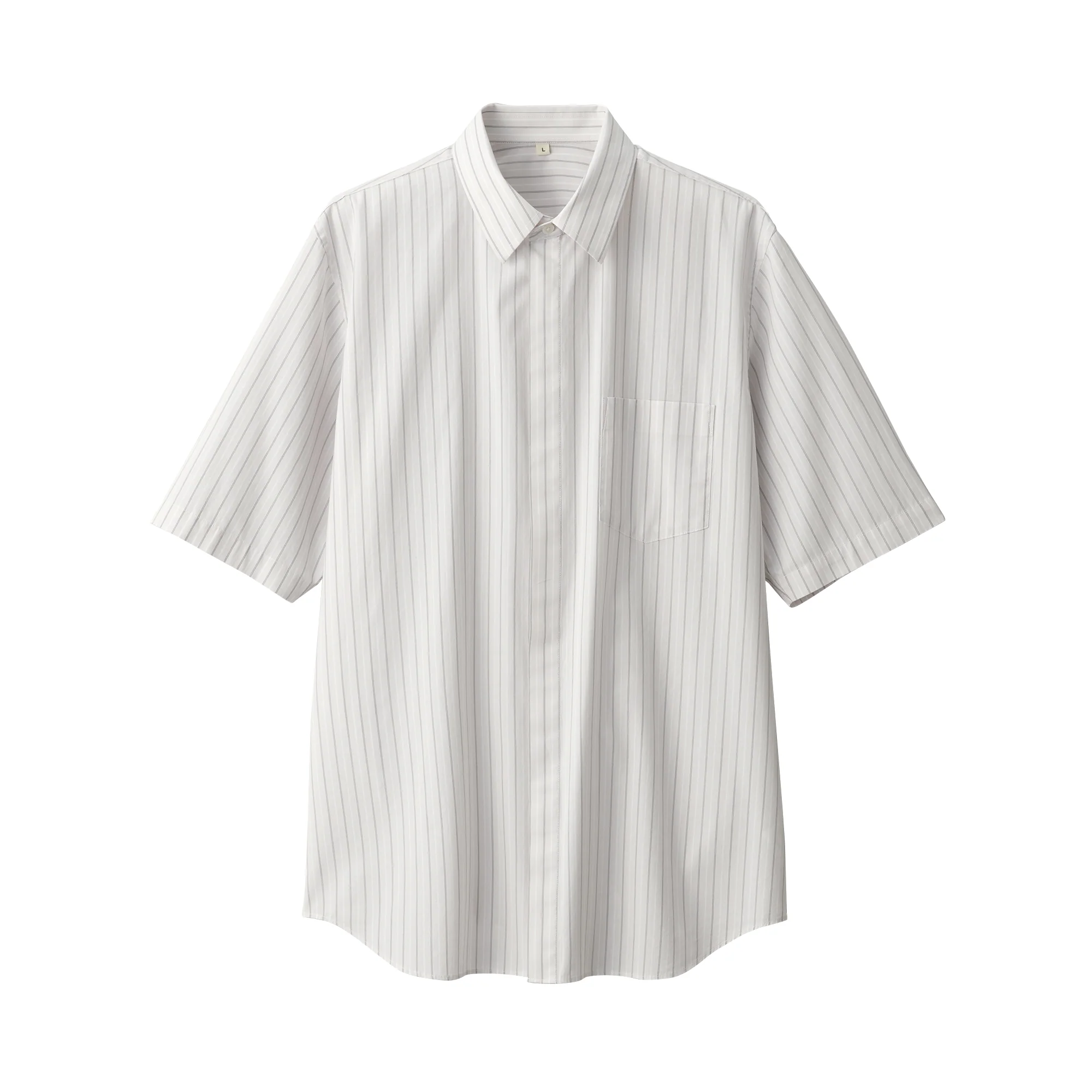 Labo Men's Poplin Layered Short Sleeve Striped Shirt - Image 11