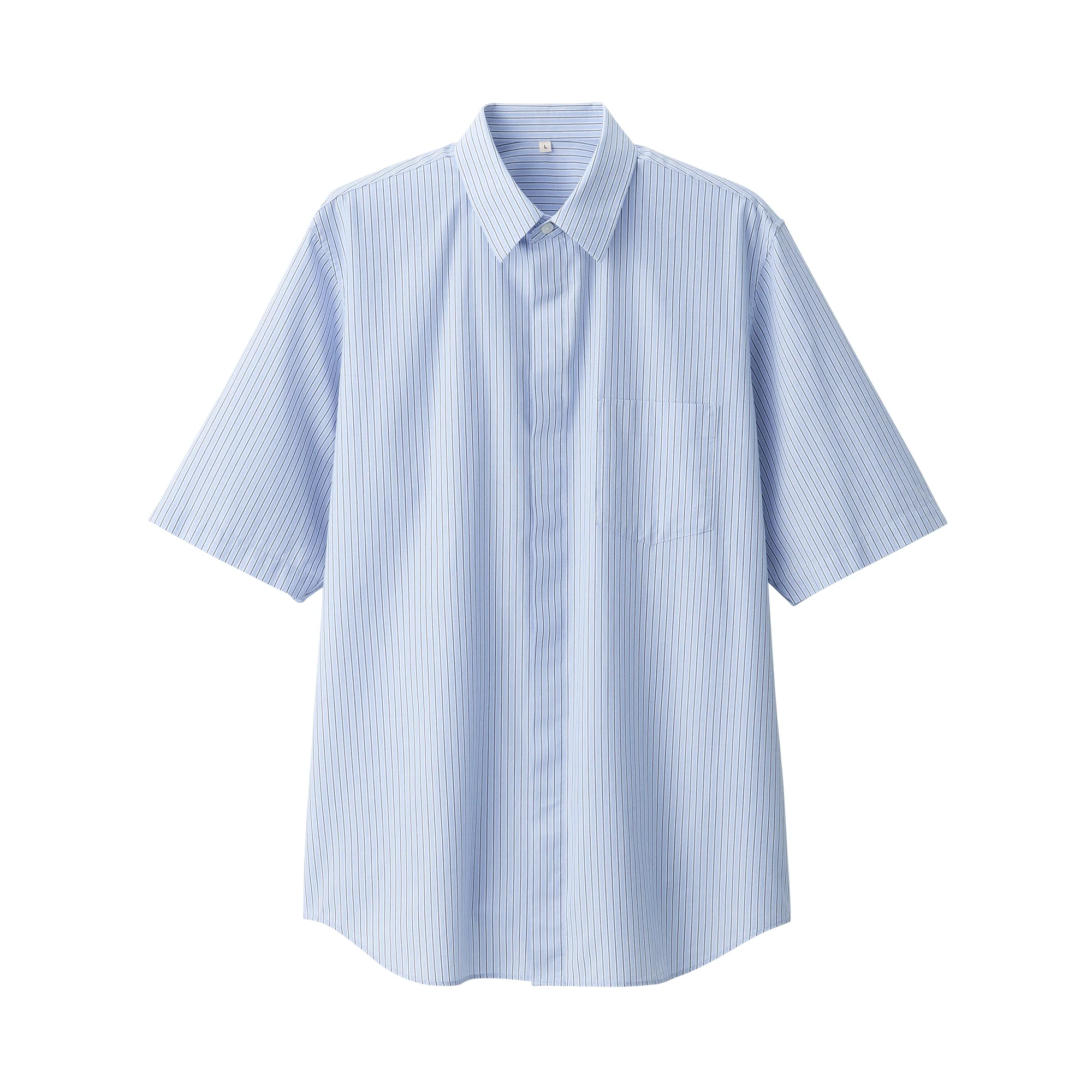 Labo Men's Poplin Layered Short Sleeve Striped Shirt - Image 20