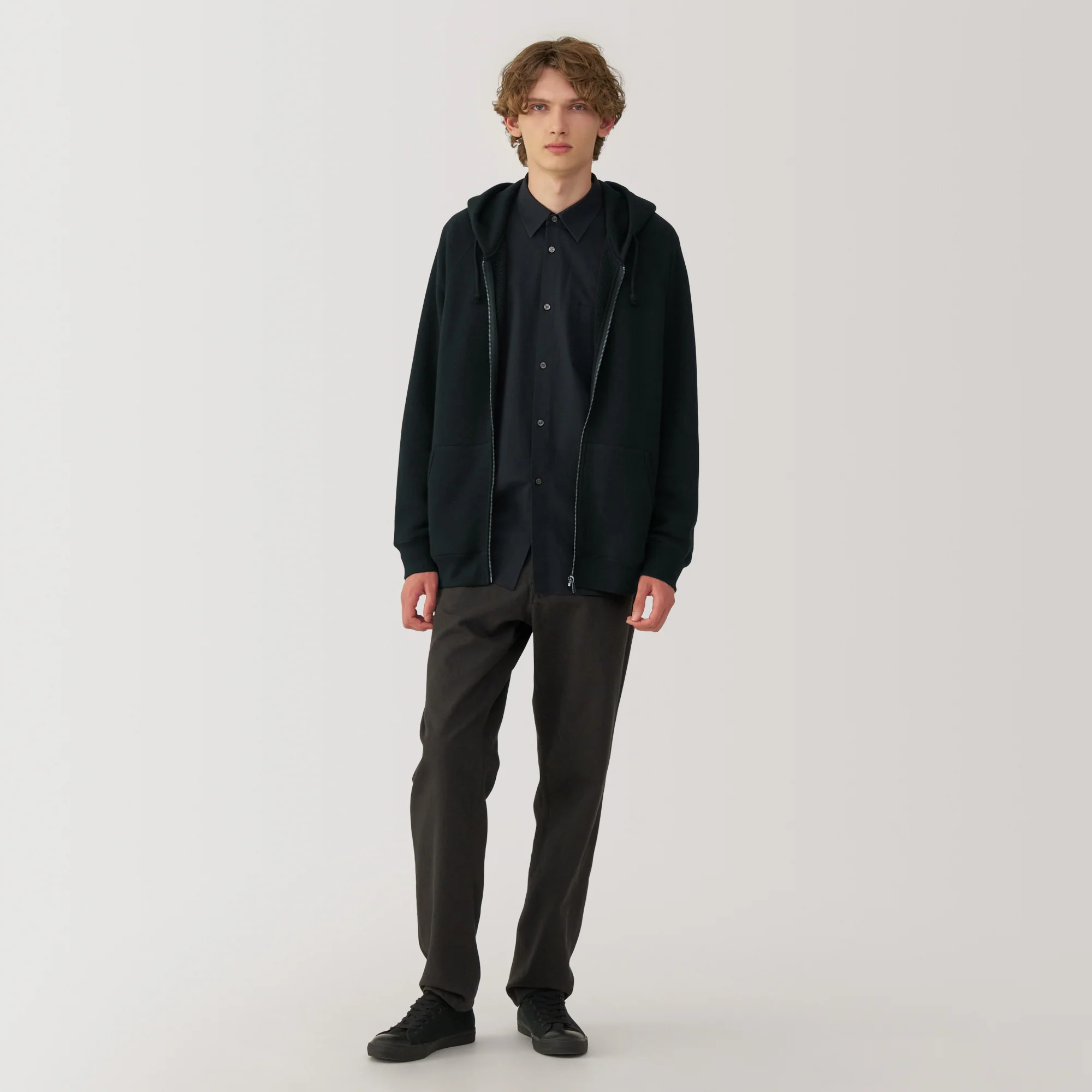 Labo Men's Traditional Knit Sweatshirt Zip Up Hoodie - Image 3