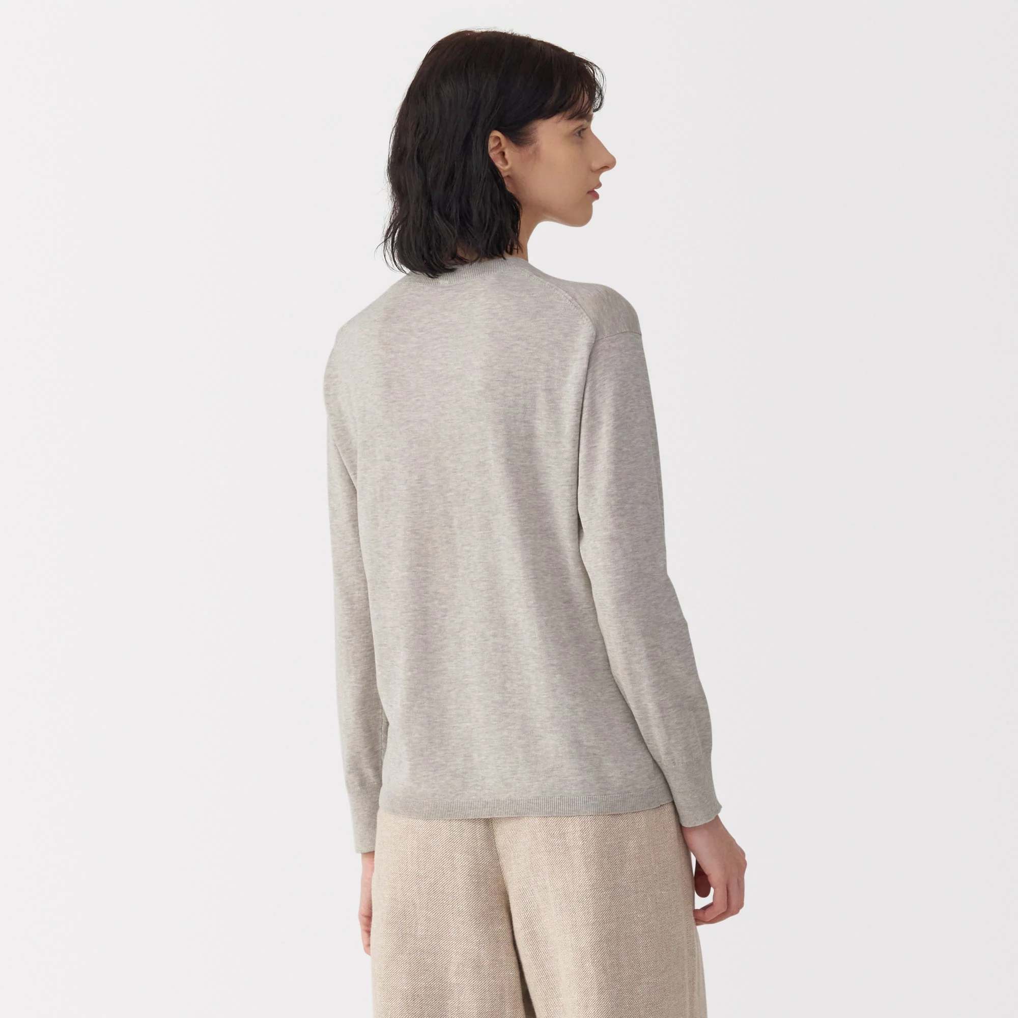 Labo Women's Cotton High Gauge Knit Long Sleeve Pullover - Image 6
