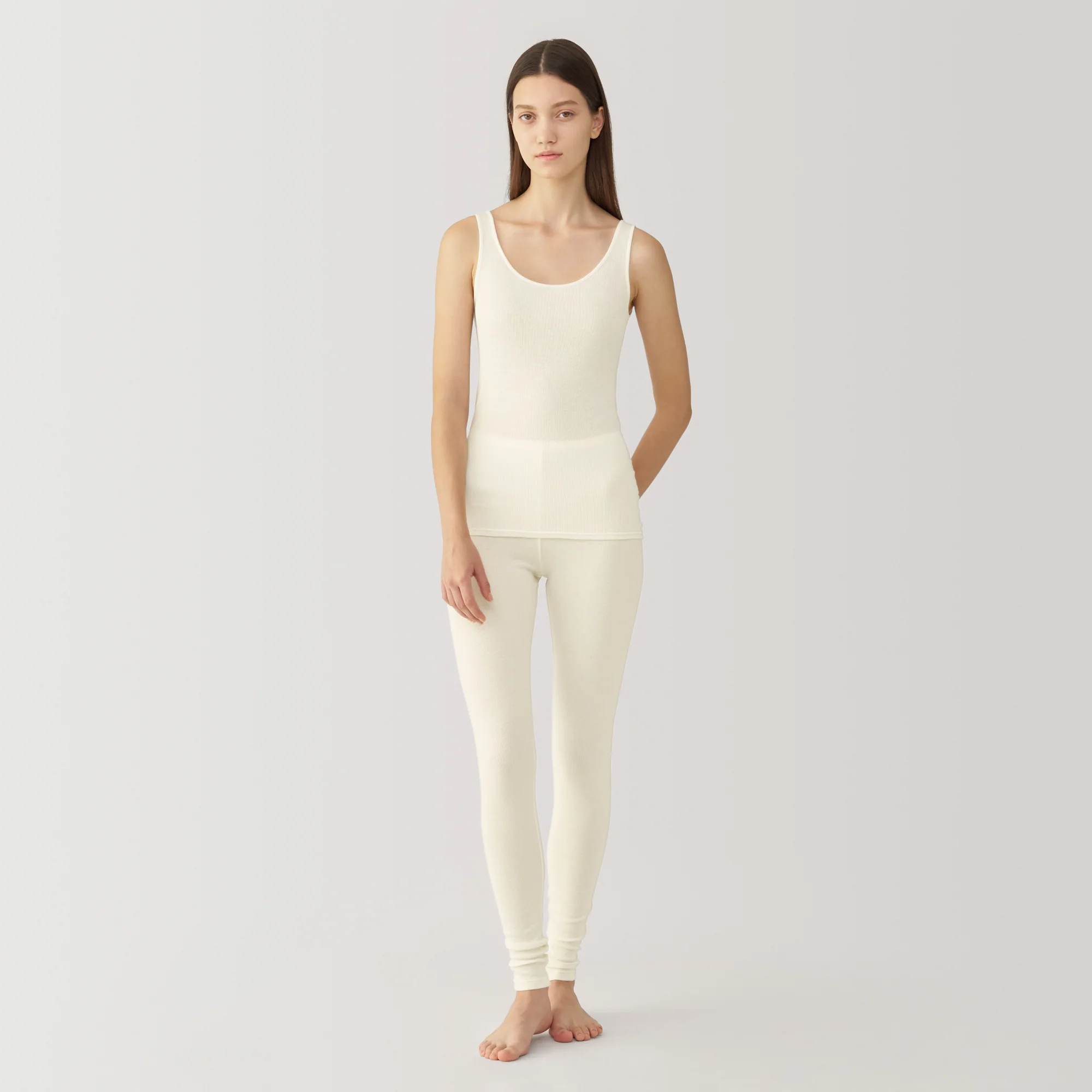 Labo Women's Lyocell Silk Ribbed Leggings - Image 12