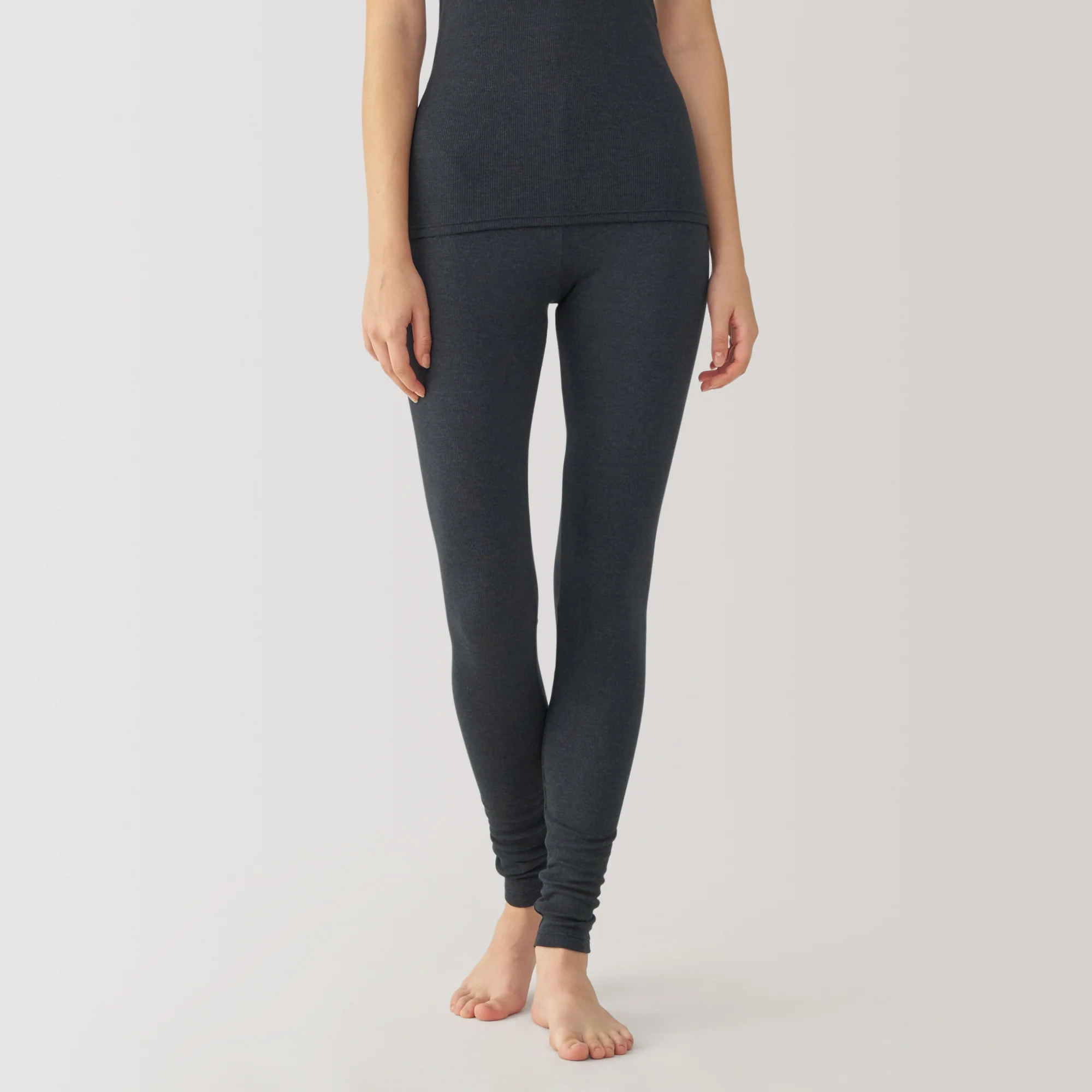 Labo Women's Lyocell Silk Ribbed Leggings - Image 4